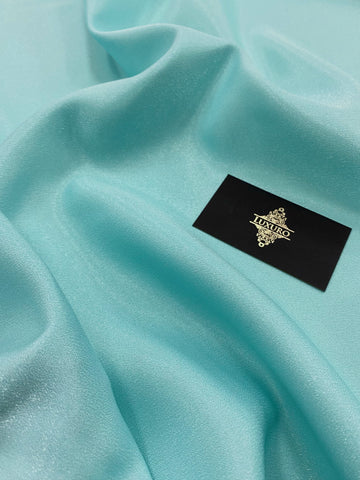 Tafta Fixa cu Sclipici Turcoaz