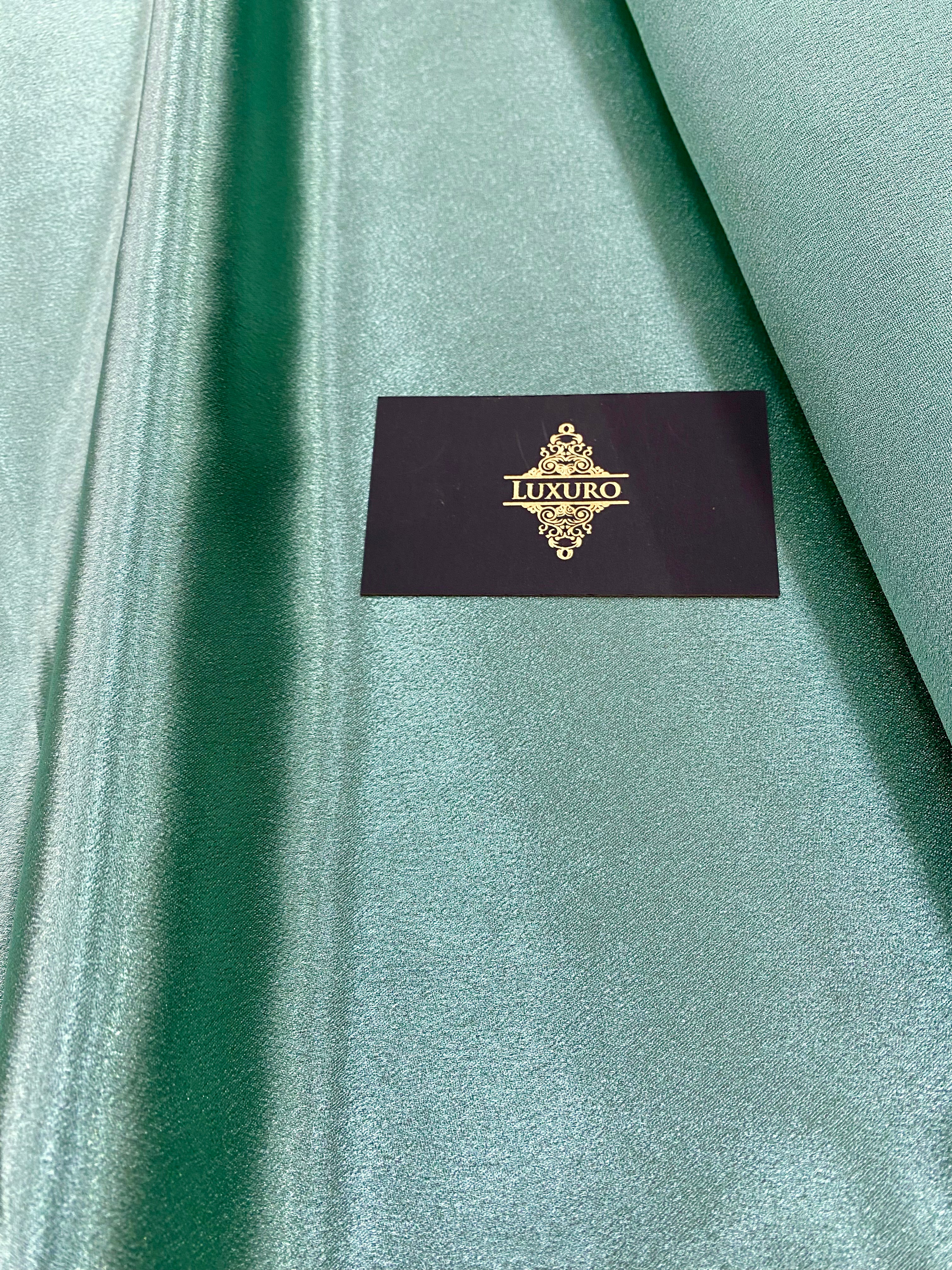 Duck Egg Green Shiny Elastic Taffeta