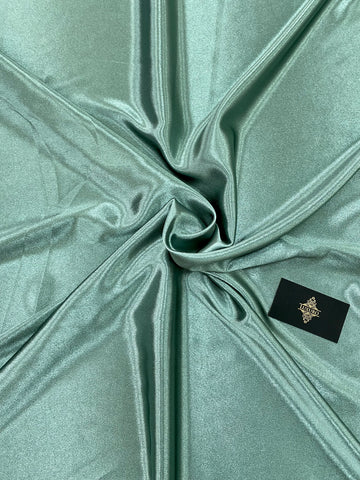 Duck Egg Green Shiny Elastic Taffeta