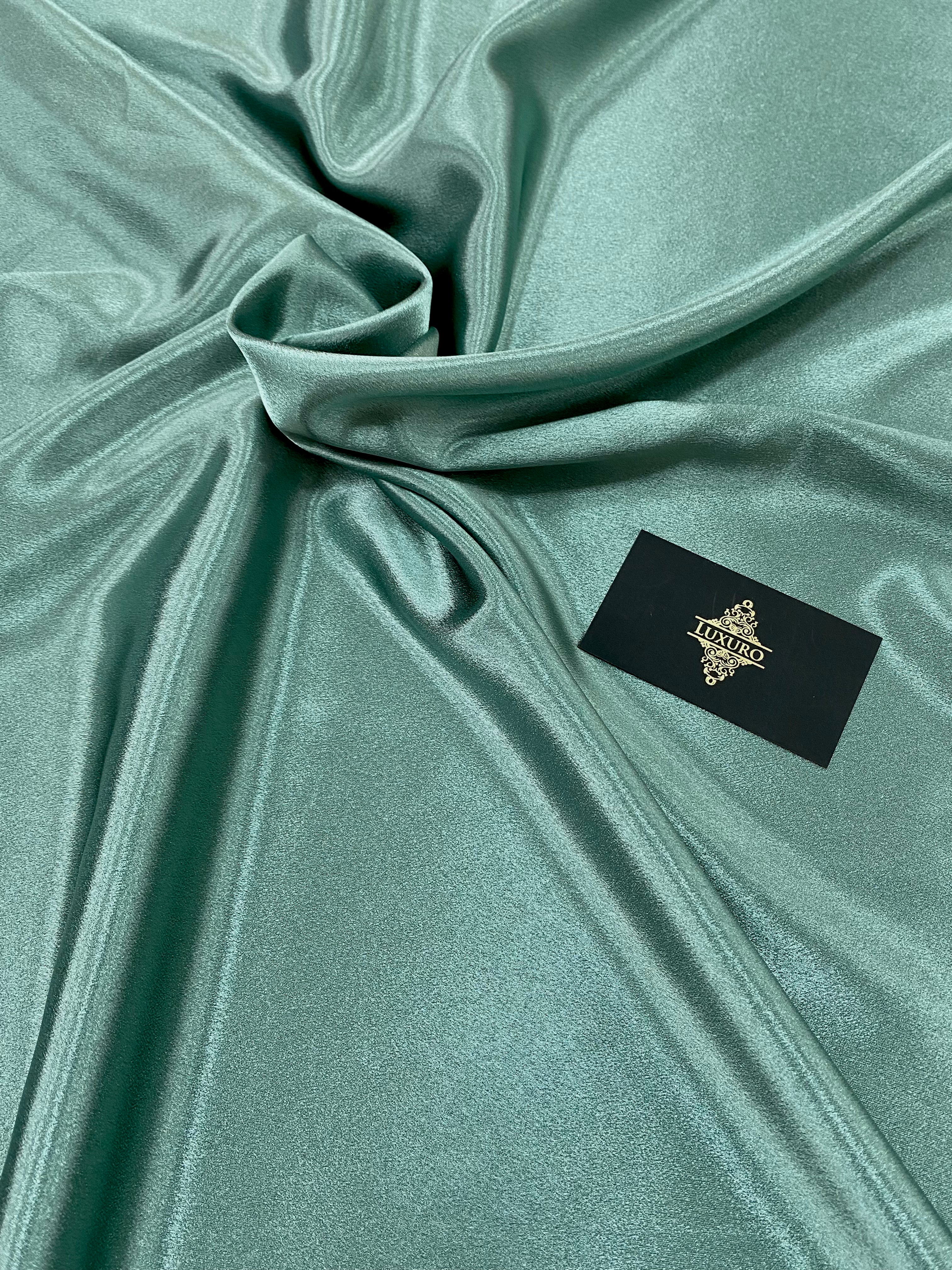 Duck Egg Green Shiny Elastic Taffeta