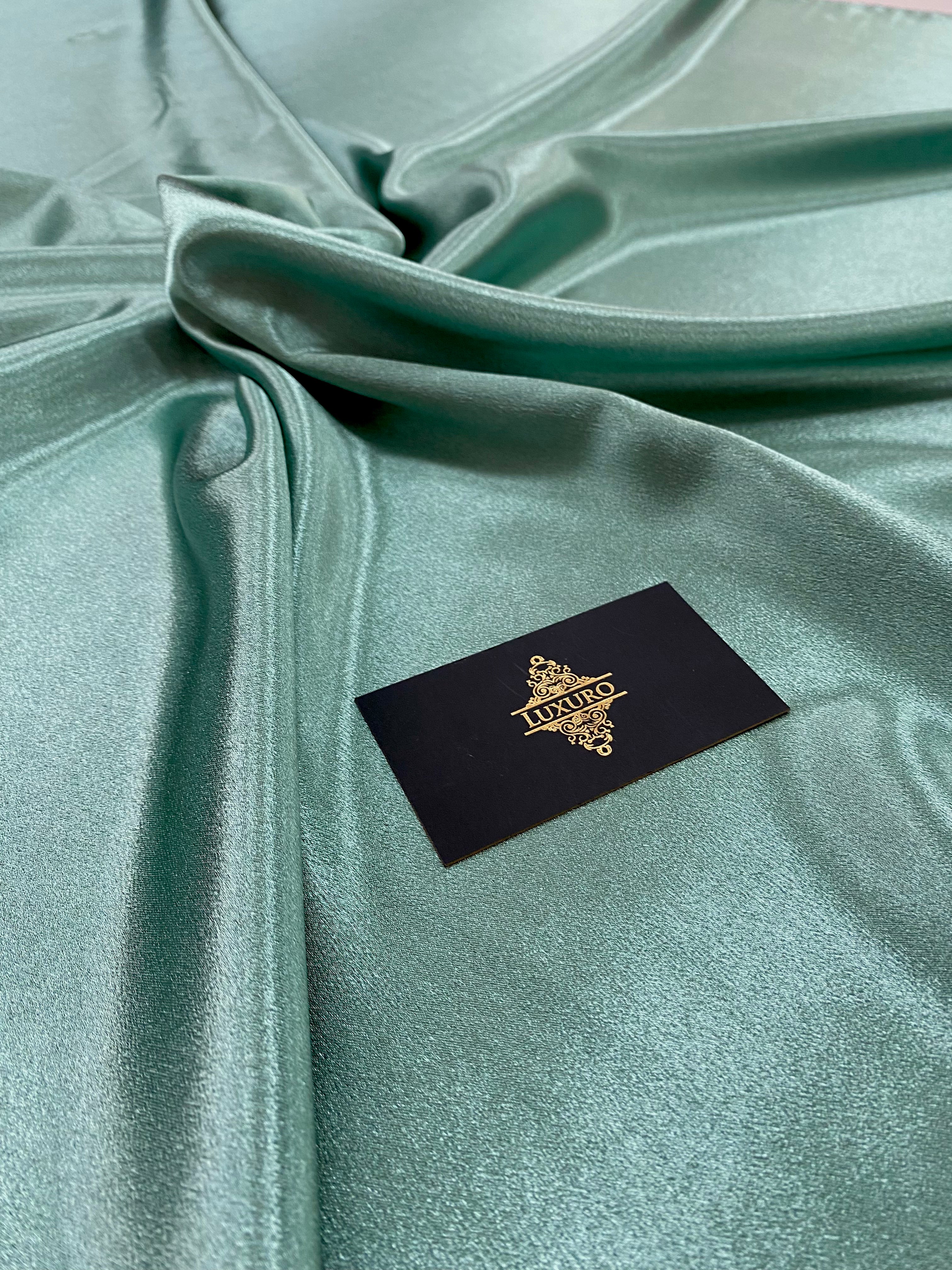 Duck Egg Green Shiny Elastic Taffeta