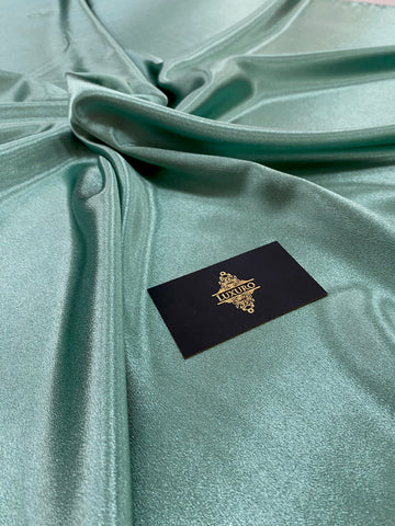 Duck Egg Green Shiny Elastic Taffeta