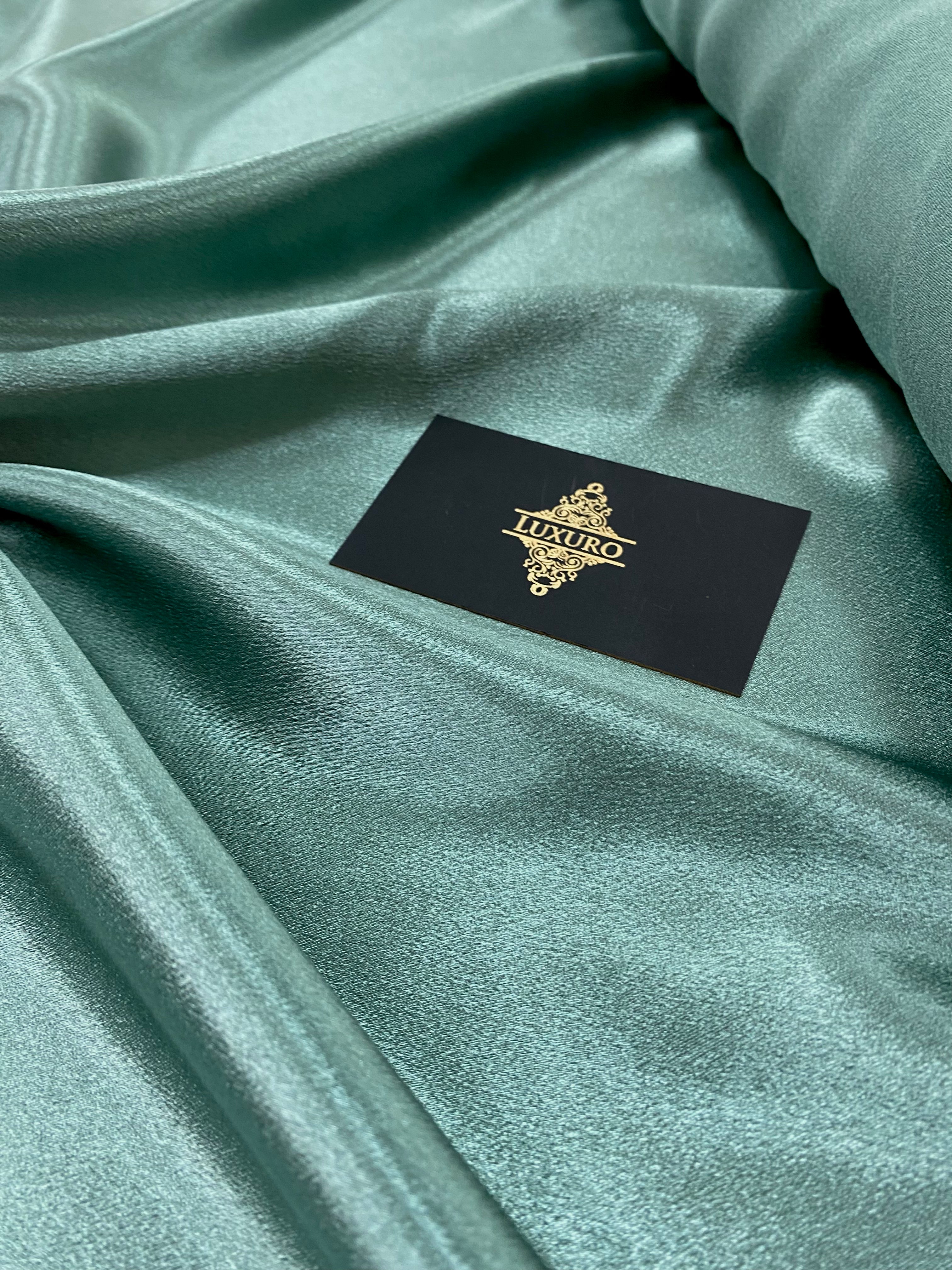 Duck Egg Green Shiny Elastic Taffeta