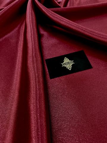 Burgundy Shiny Elastic Taffeta