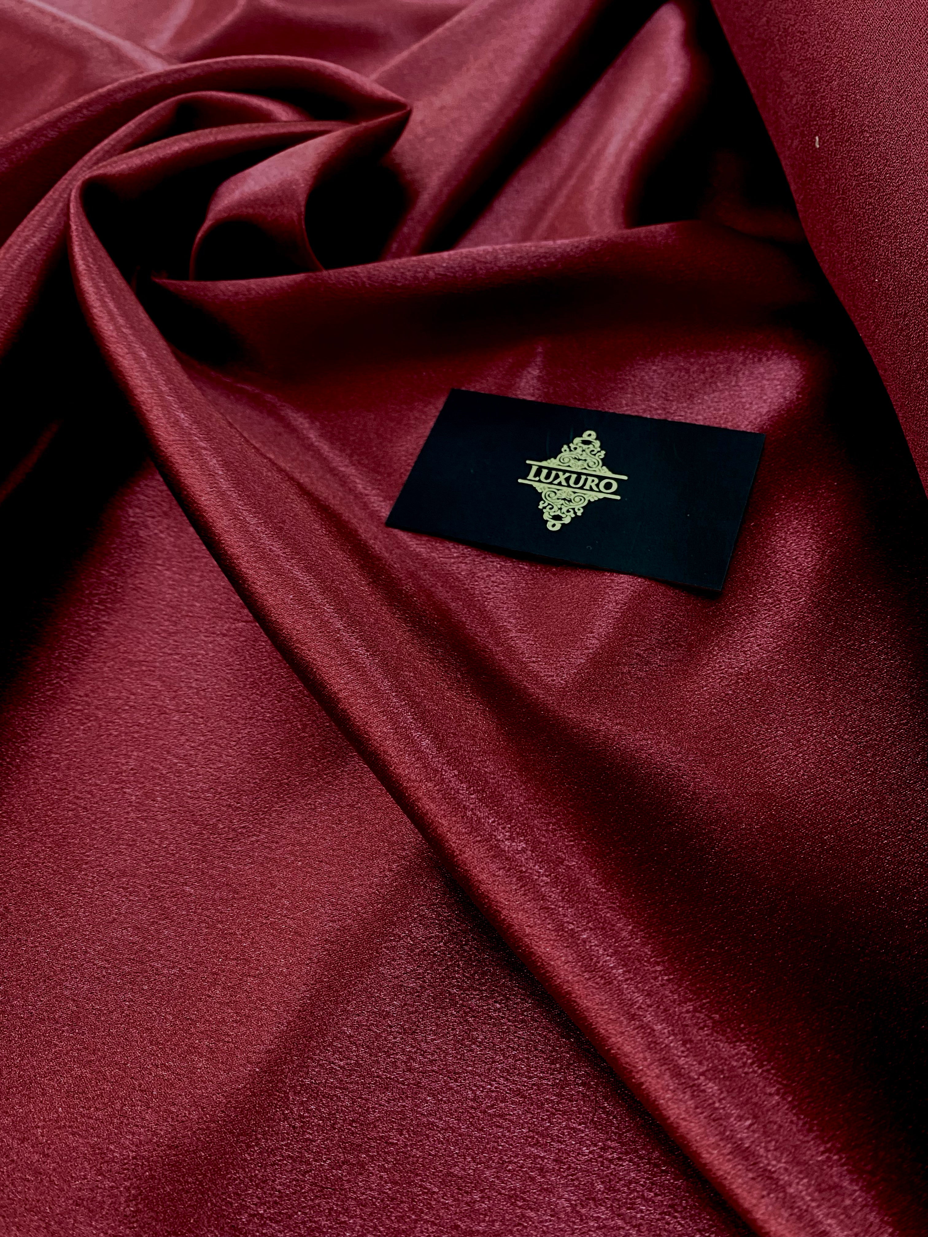 Burgundy Shiny Elastic Taffeta