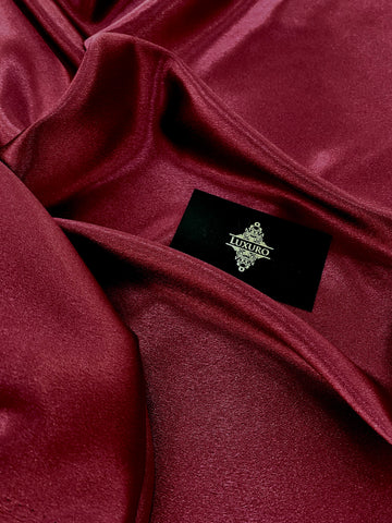 Burgundy Shiny Elastic Taffeta