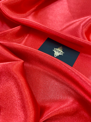 Tafta Elastica Lucioasa Rosu Corai