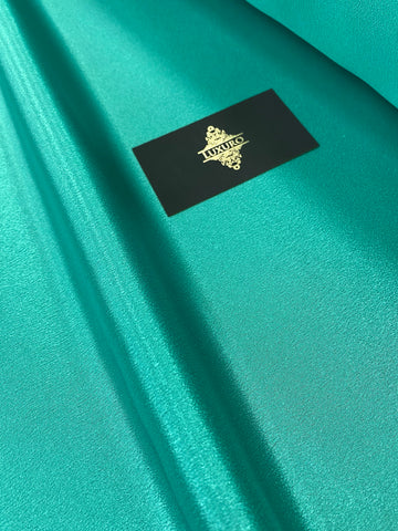 Tafta Elastica Lucioasa Turcoaz Inchis