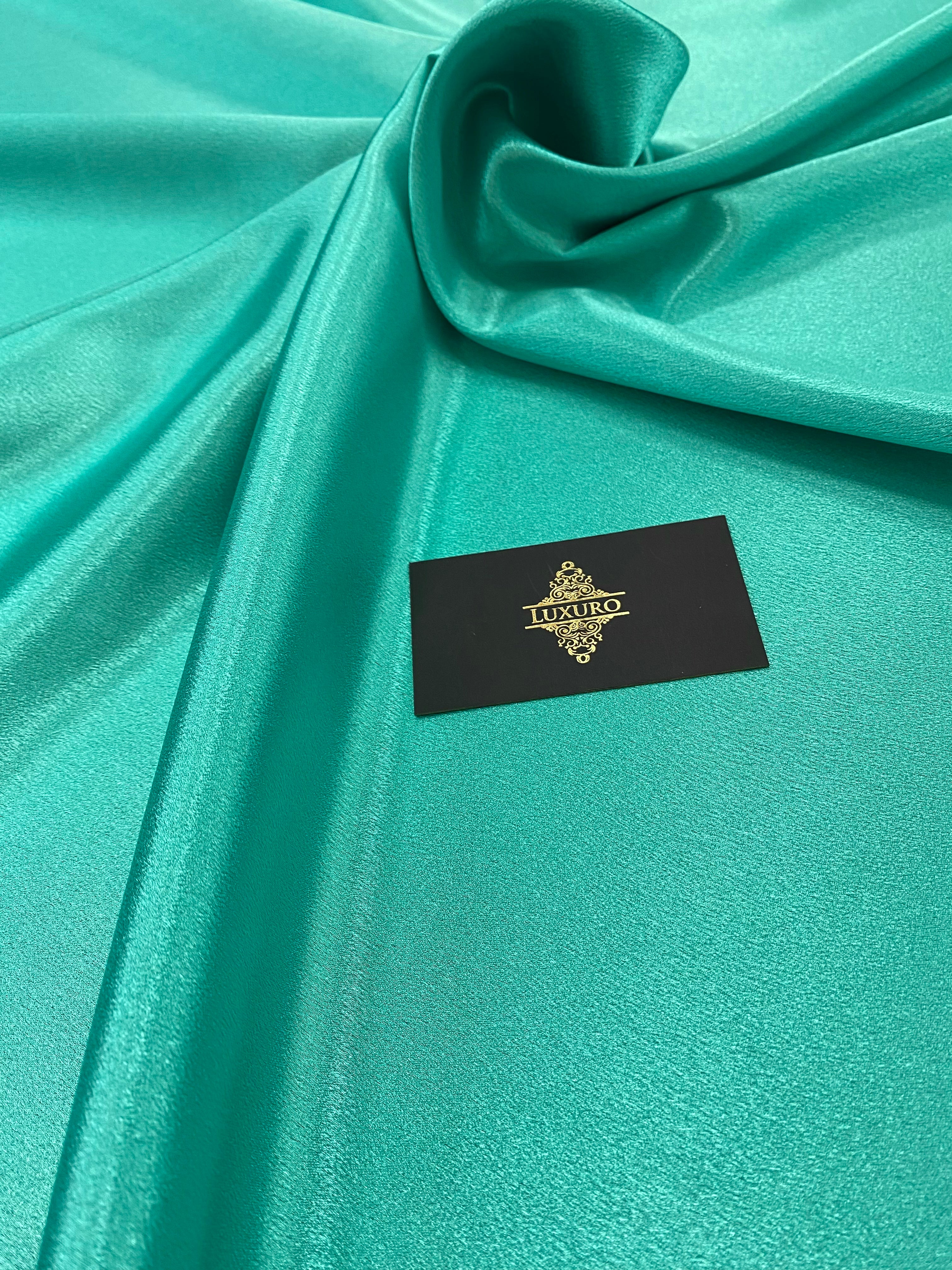 Tafta Elastica Lucioasa Turcoaz Inchis