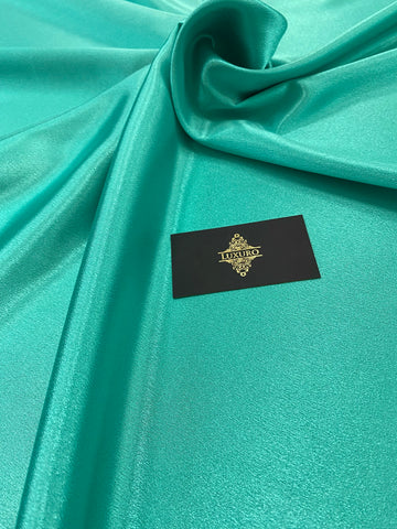 Tafta Elastica Lucioasa Turcoaz Inchis