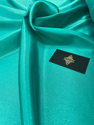 Tafta Elastica Lucioasa Turcoaz Inchis