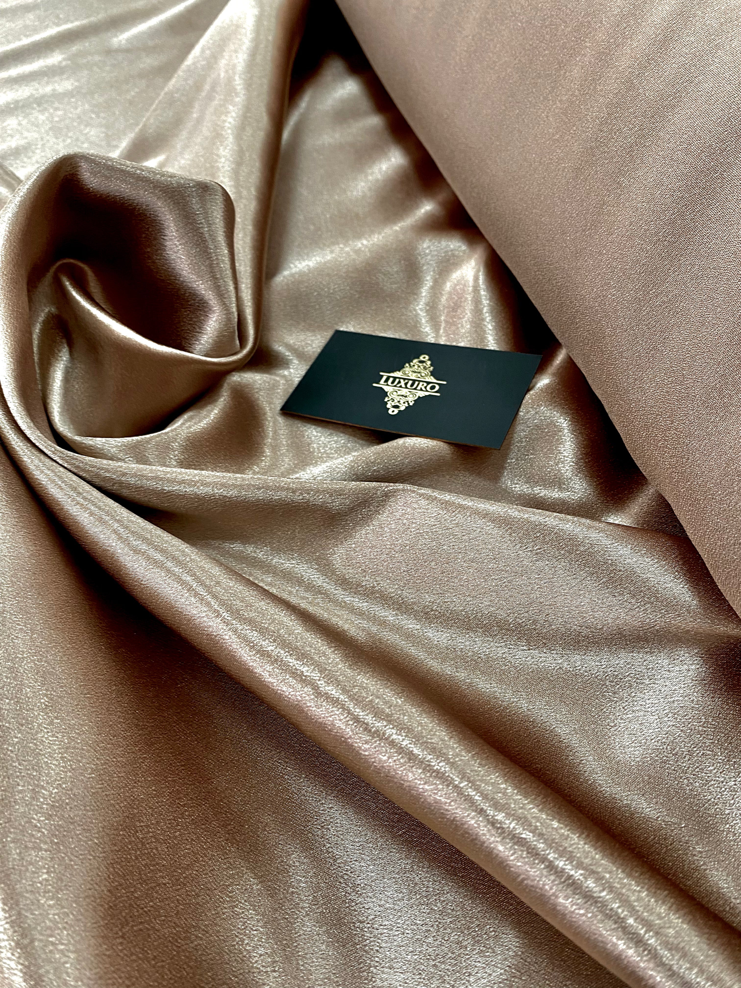 Tafta Elastica Metalizata Nude Inchis