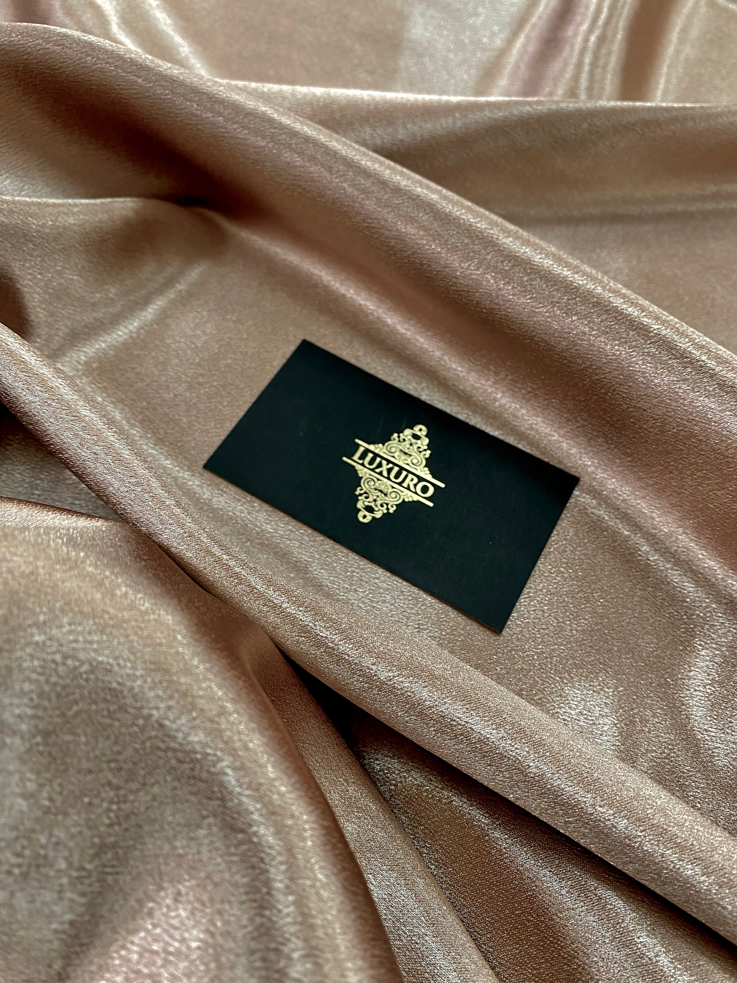 Tafta Elastica Metalizata Nude Inchis