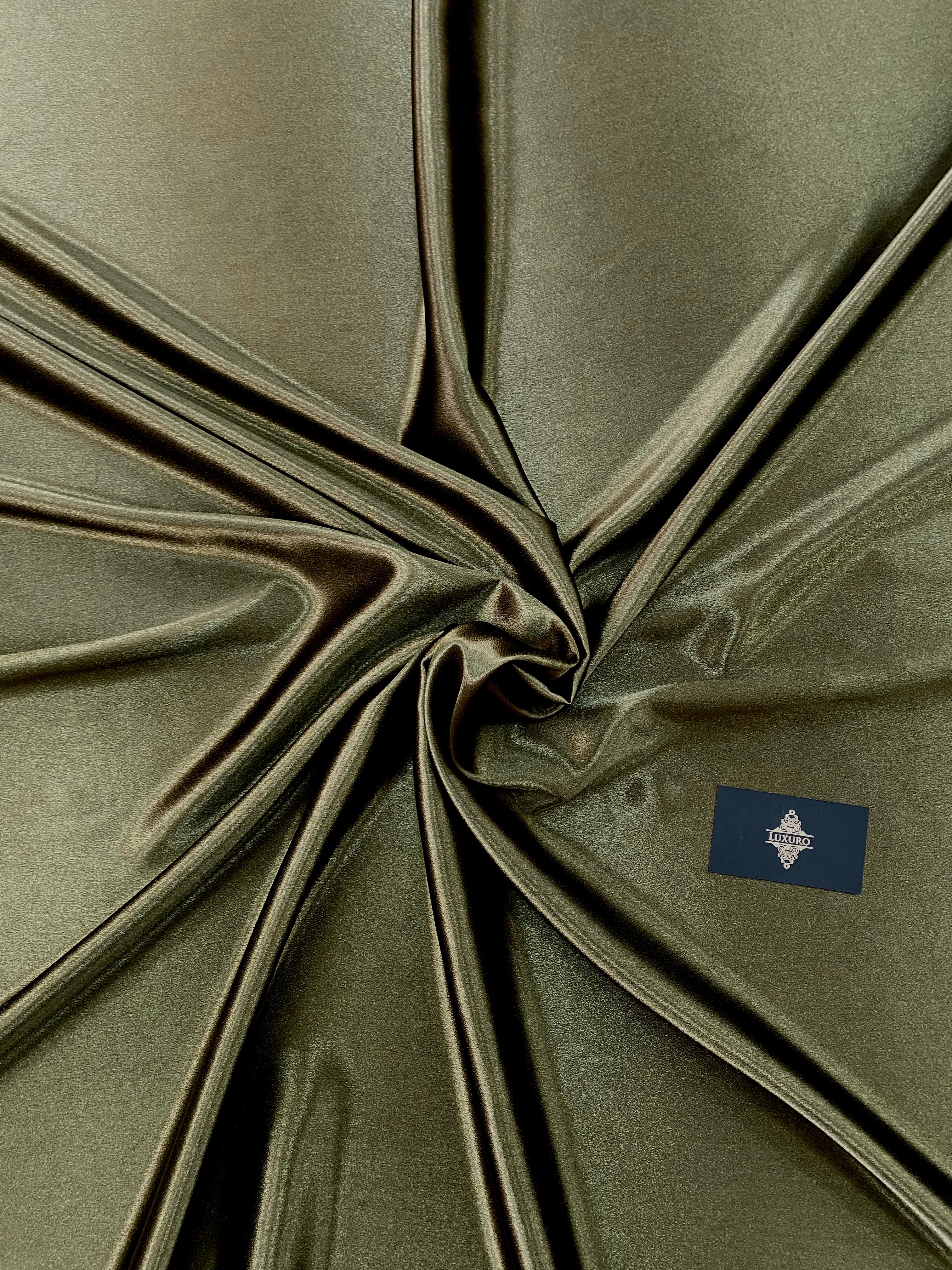 Tafta Elastica Metalizata Olive Inchis