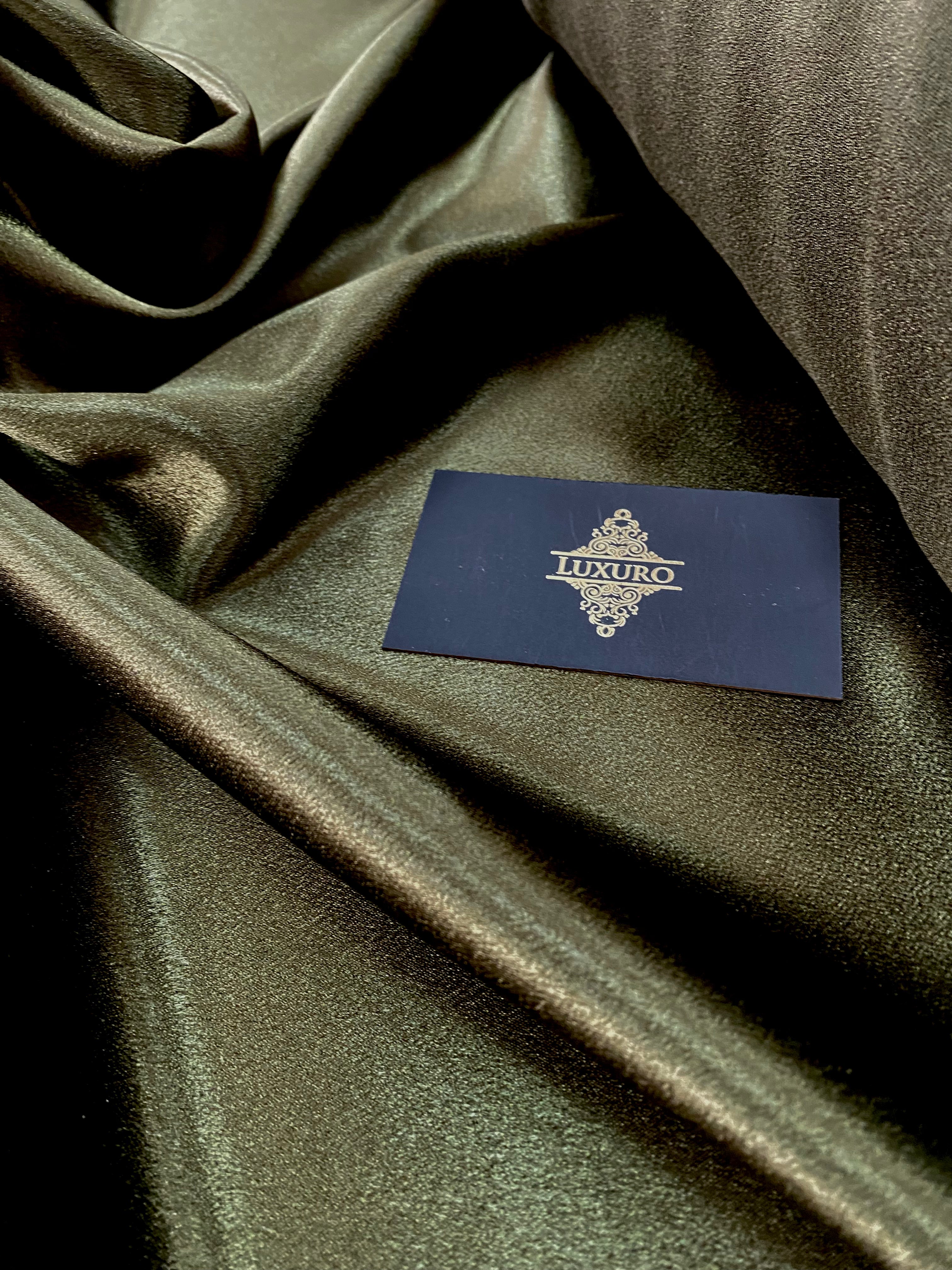 Tafta Elastica Metalizata Olive Inchis