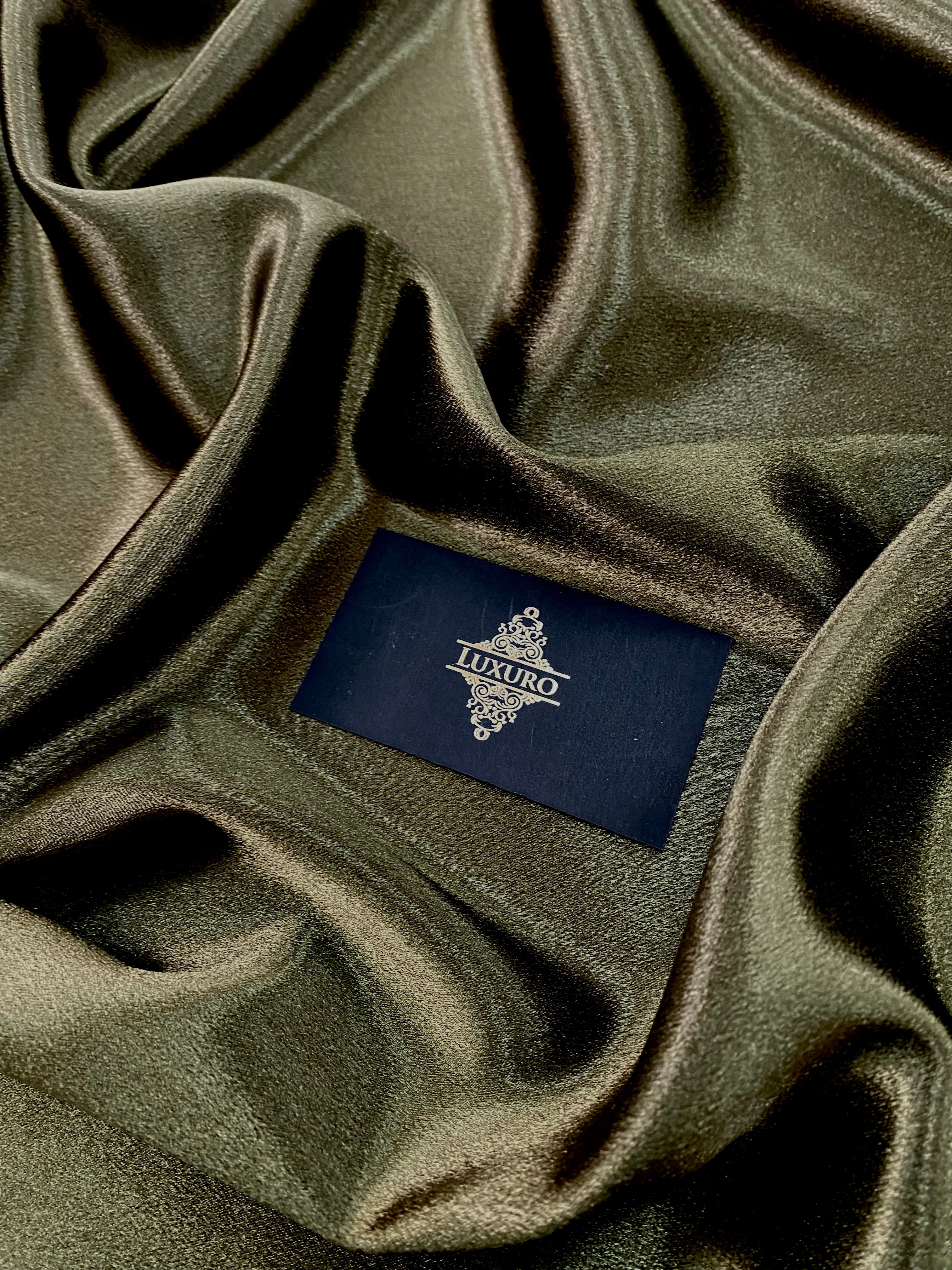 Tafta Elastica Metalizata Olive Inchis