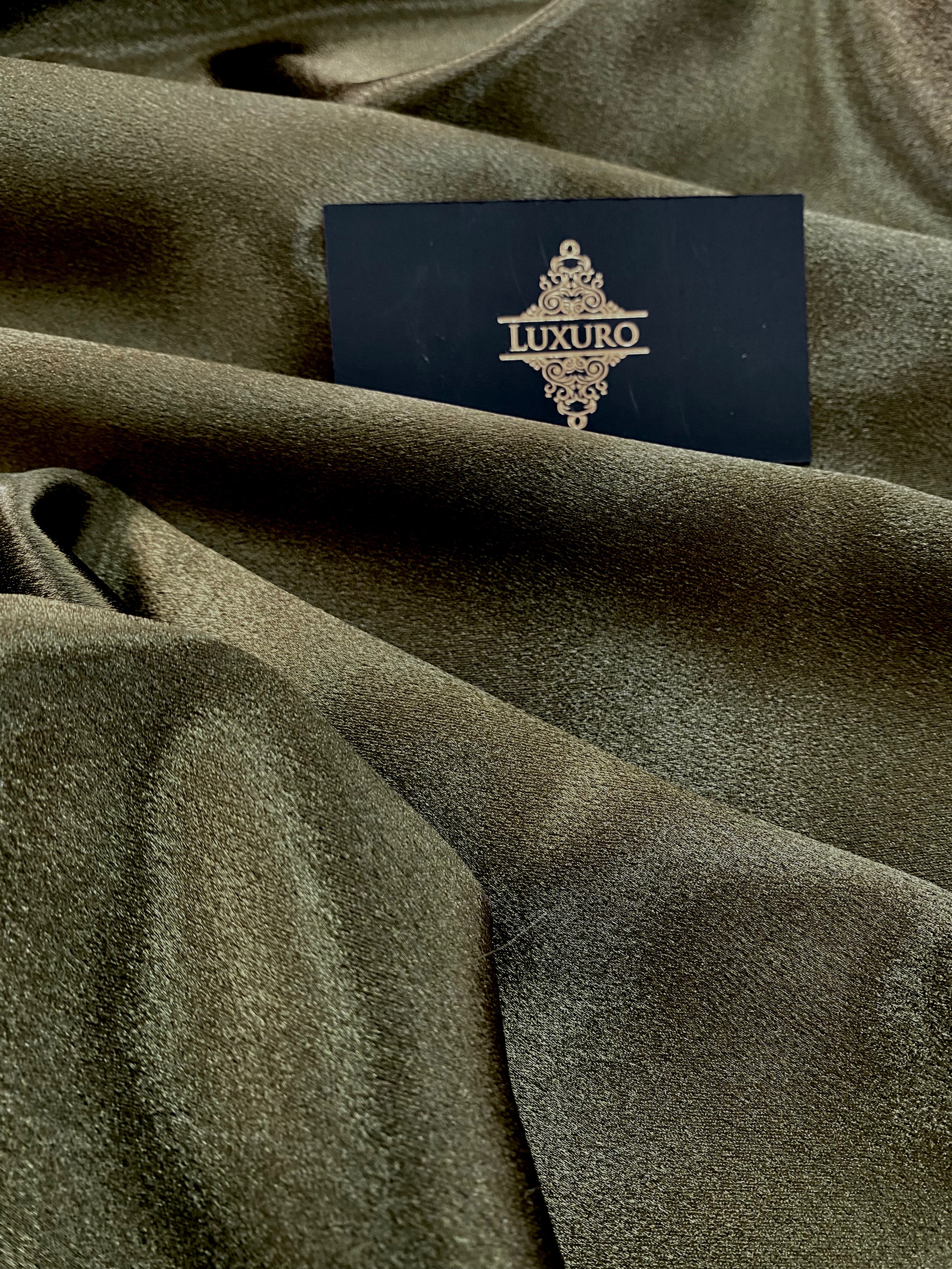 Tafta Elastica Metalizata Olive Inchis