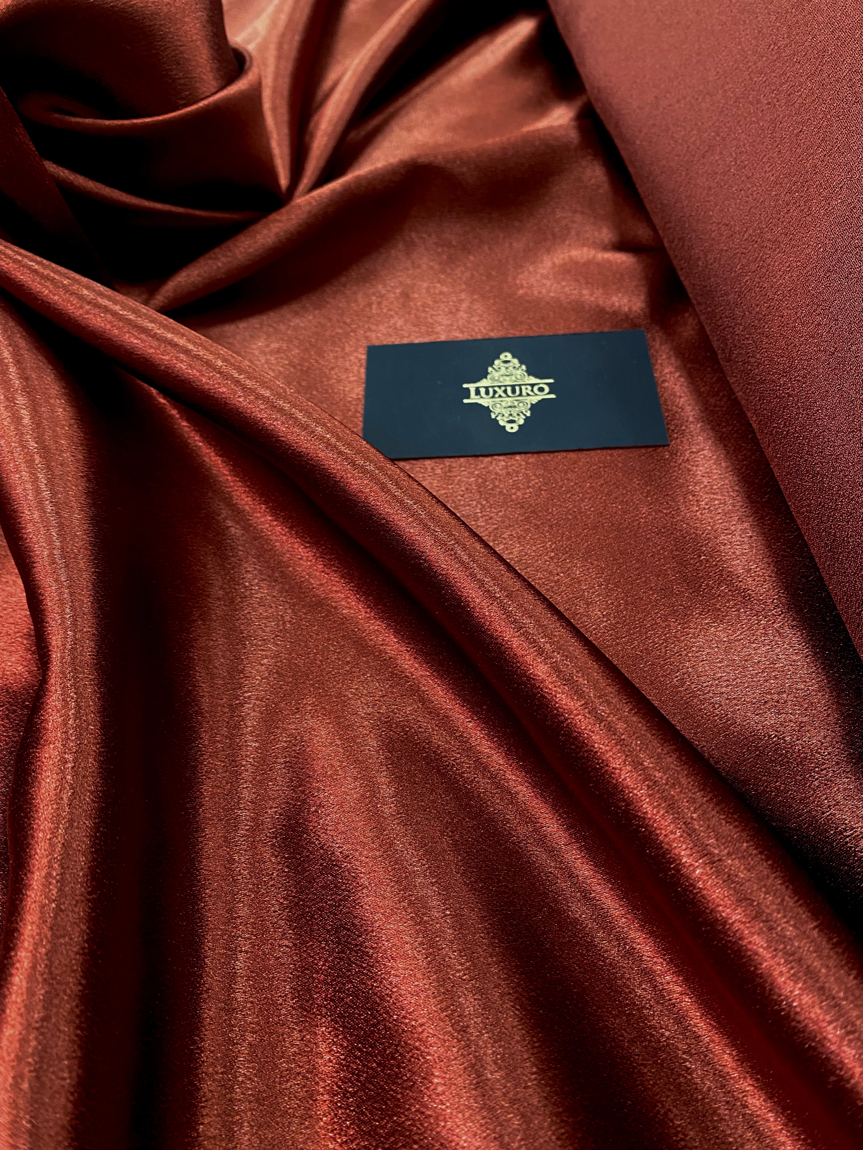 Tafta Elastica Metalizata Teracota Inchis