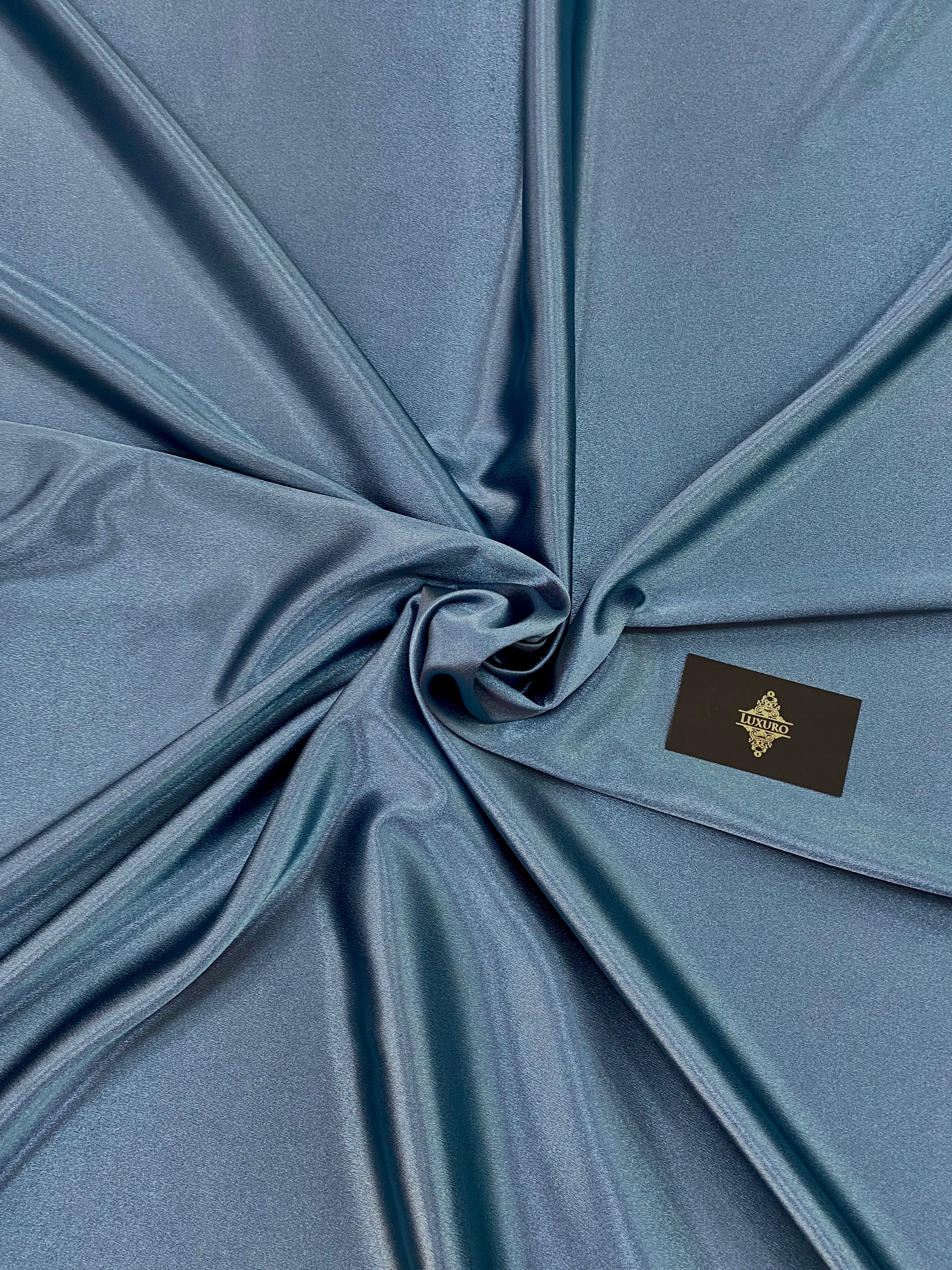 Tafta Elastica Metalizata Albastru Prafuit