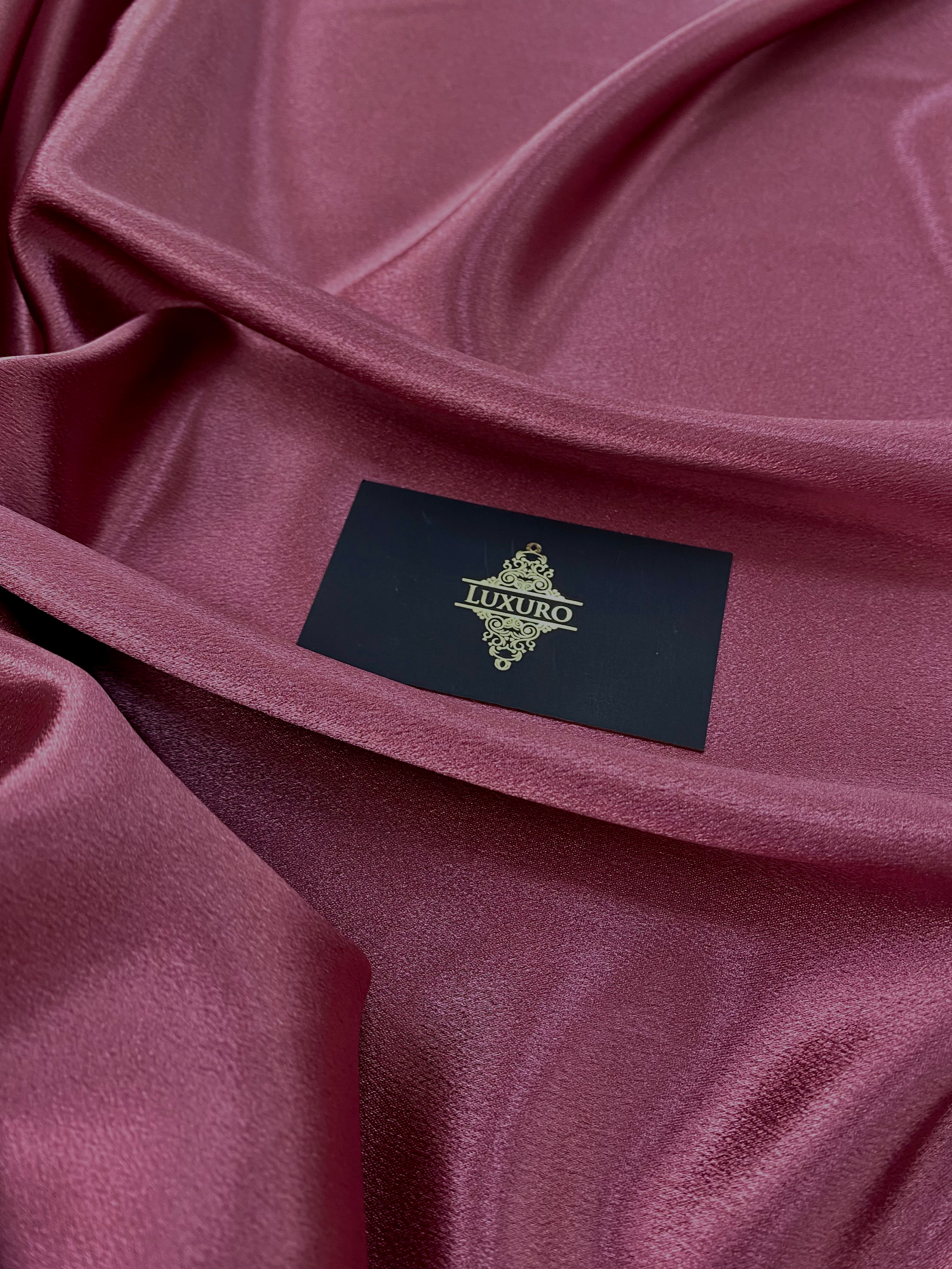 Sötét rózsaszín metálfényű elasztikus taft