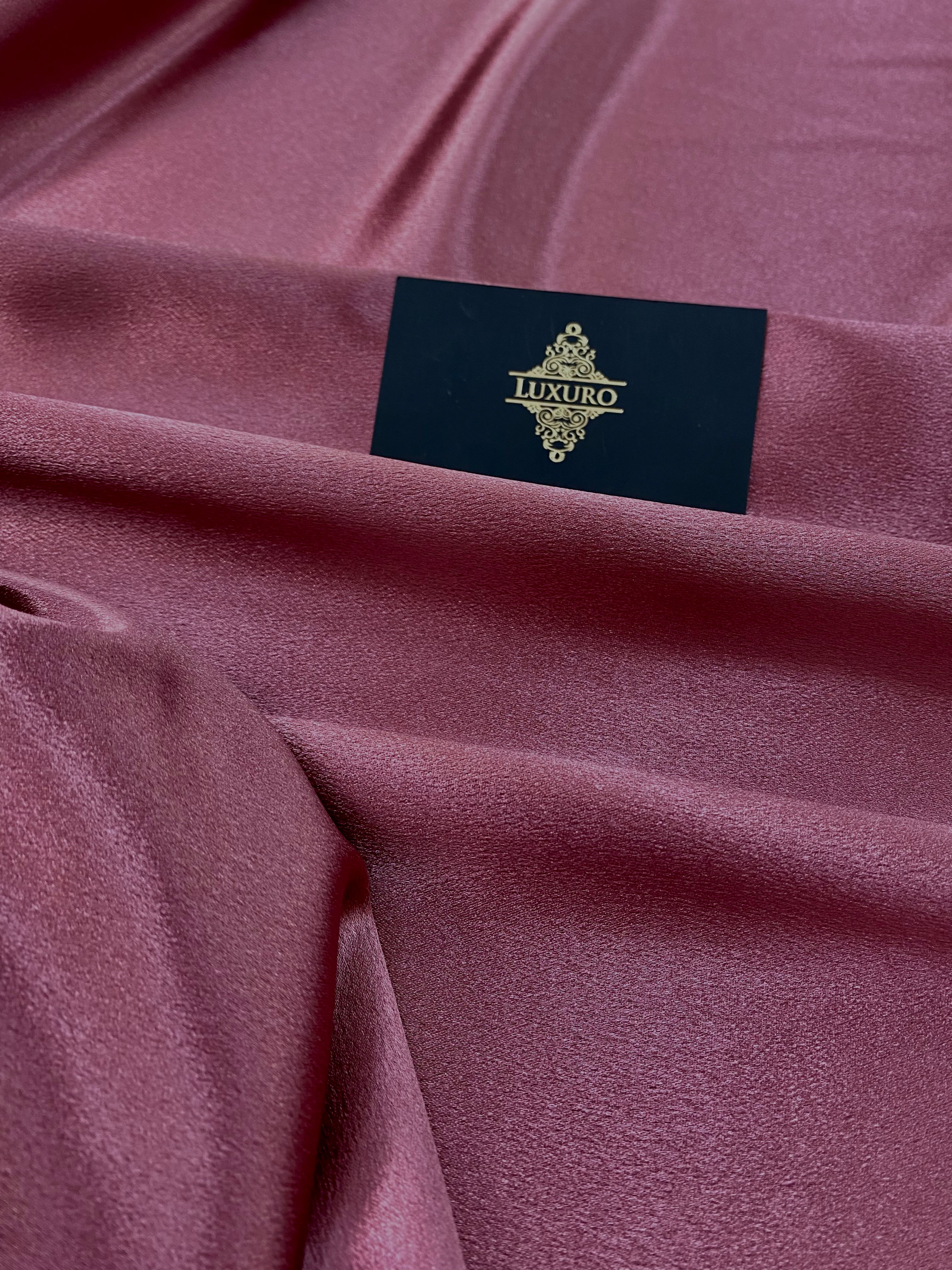 Sötét rózsaszín metálfényű elasztikus taft