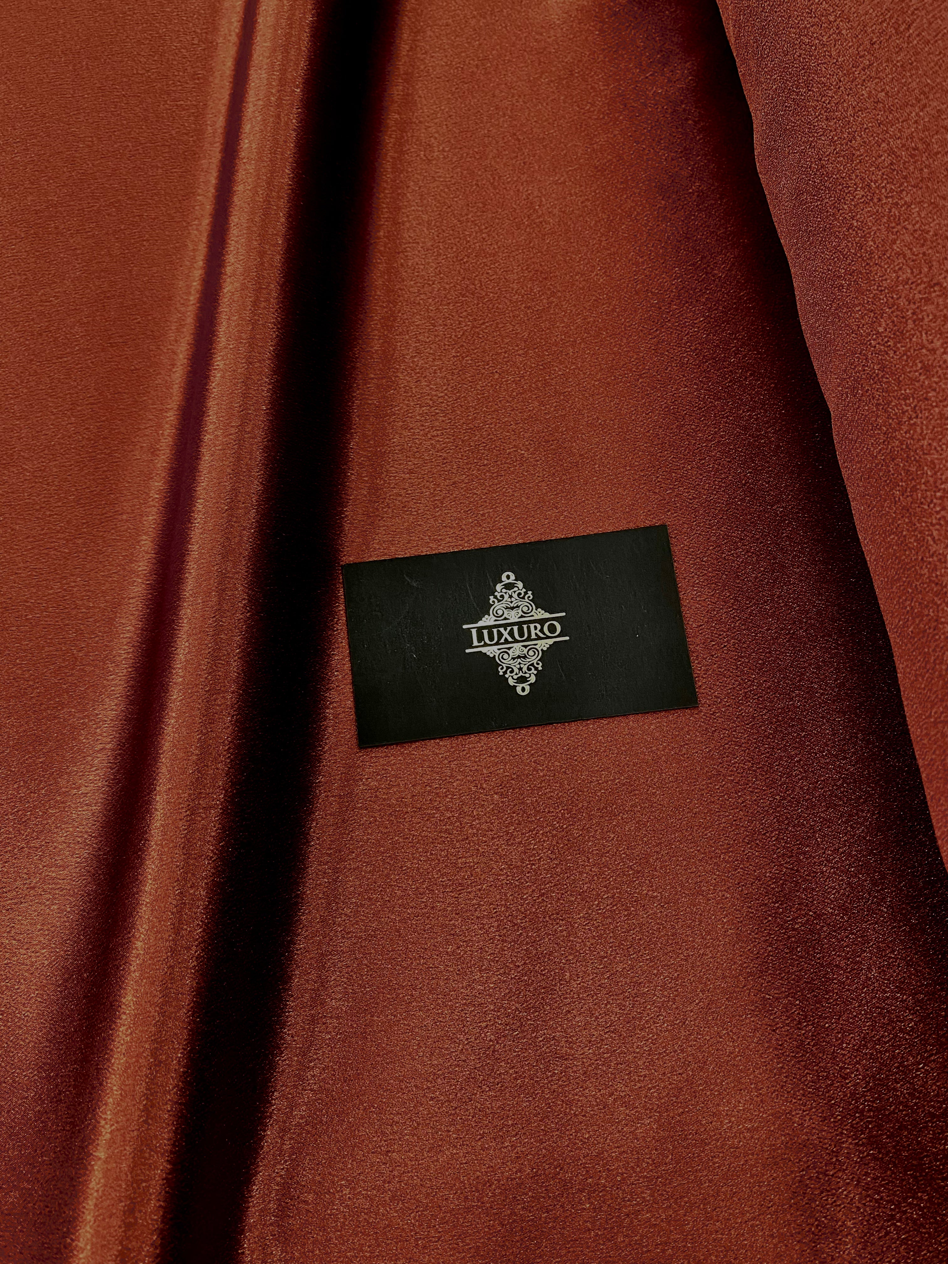 Tafta Elastica Metalizata Caramiziu Inchis