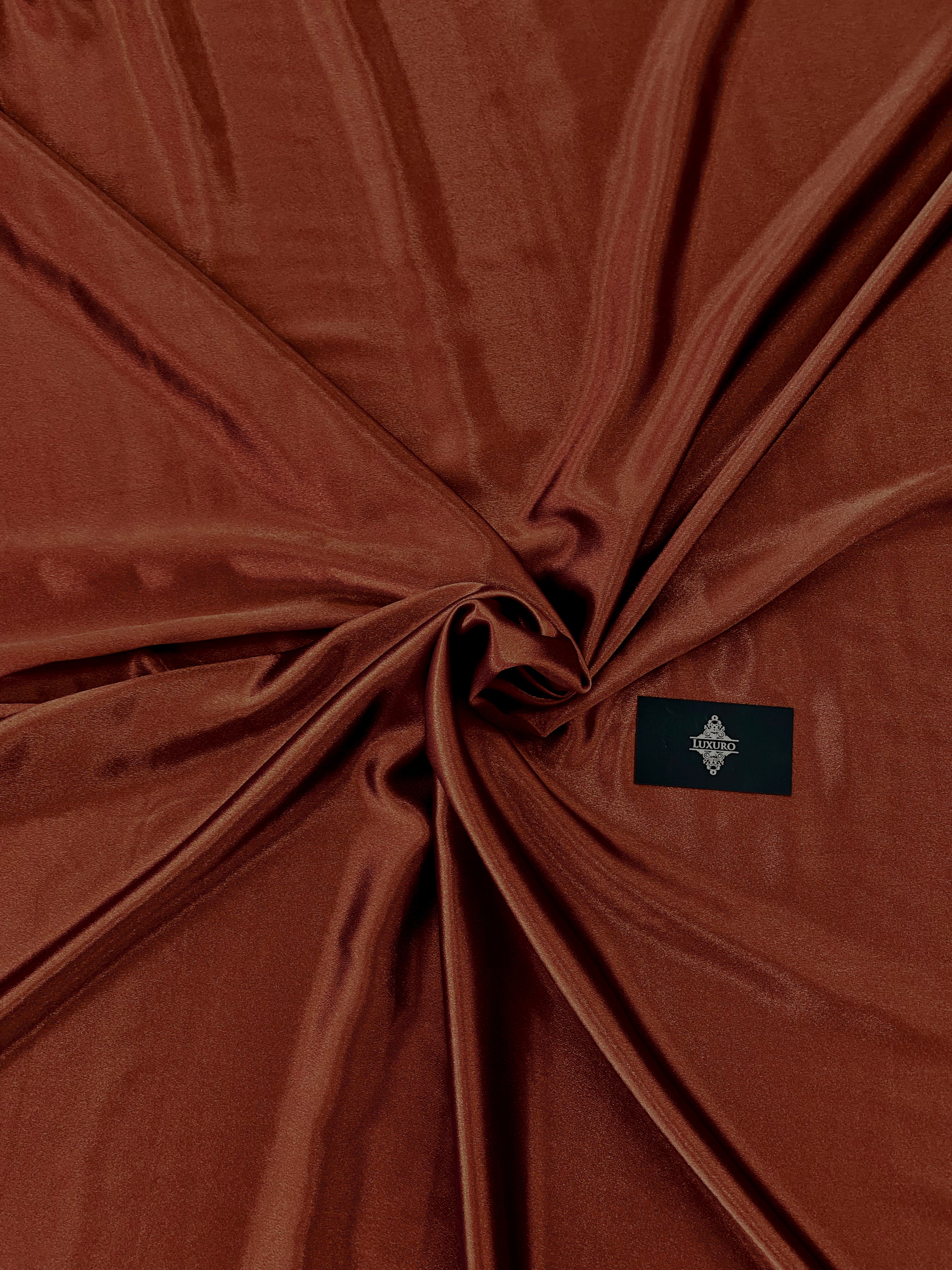 Tafta Elastica Metalizata Caramiziu Inchis