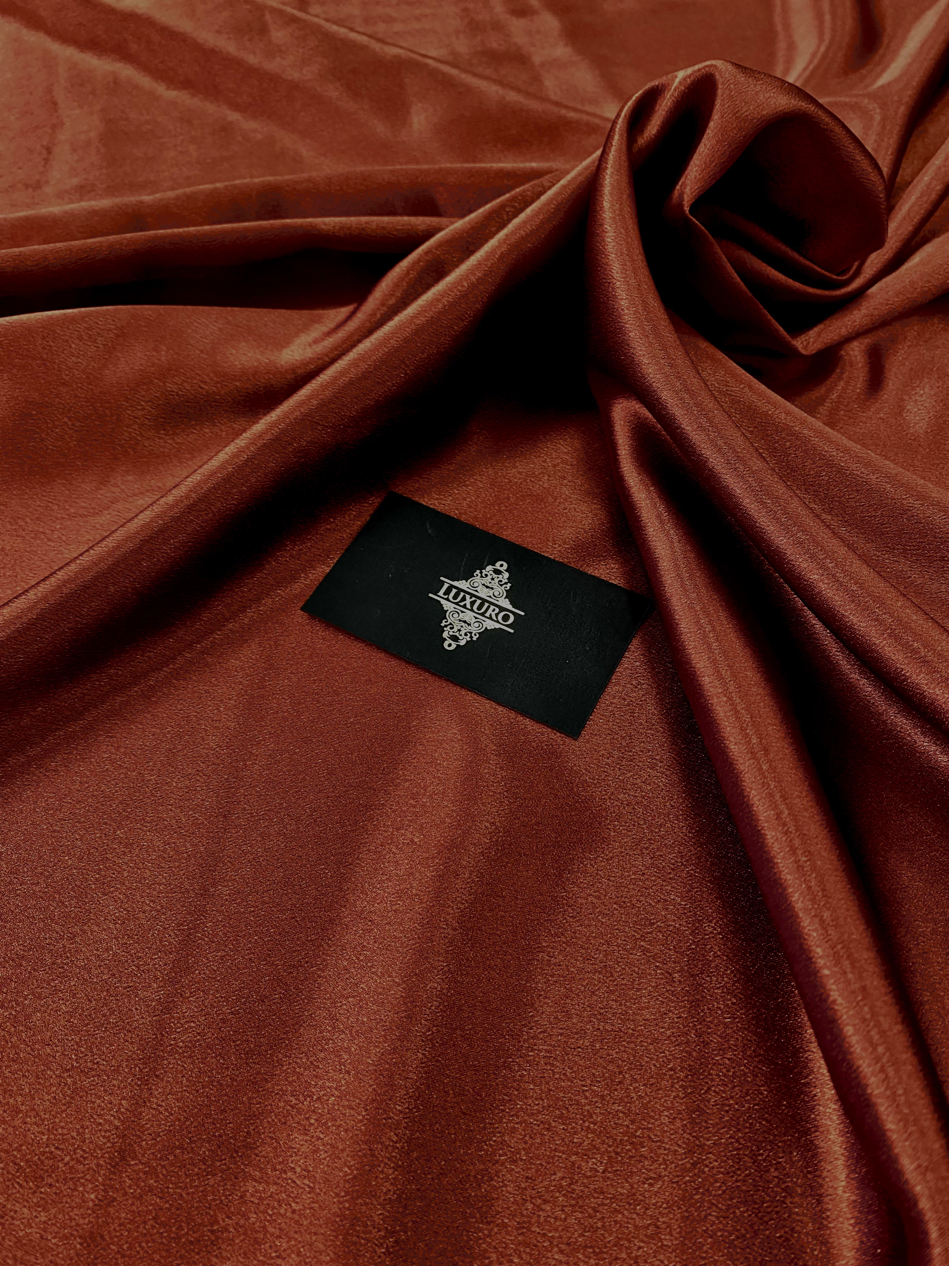 Tafta Elastica Metalizata Caramiziu Inchis