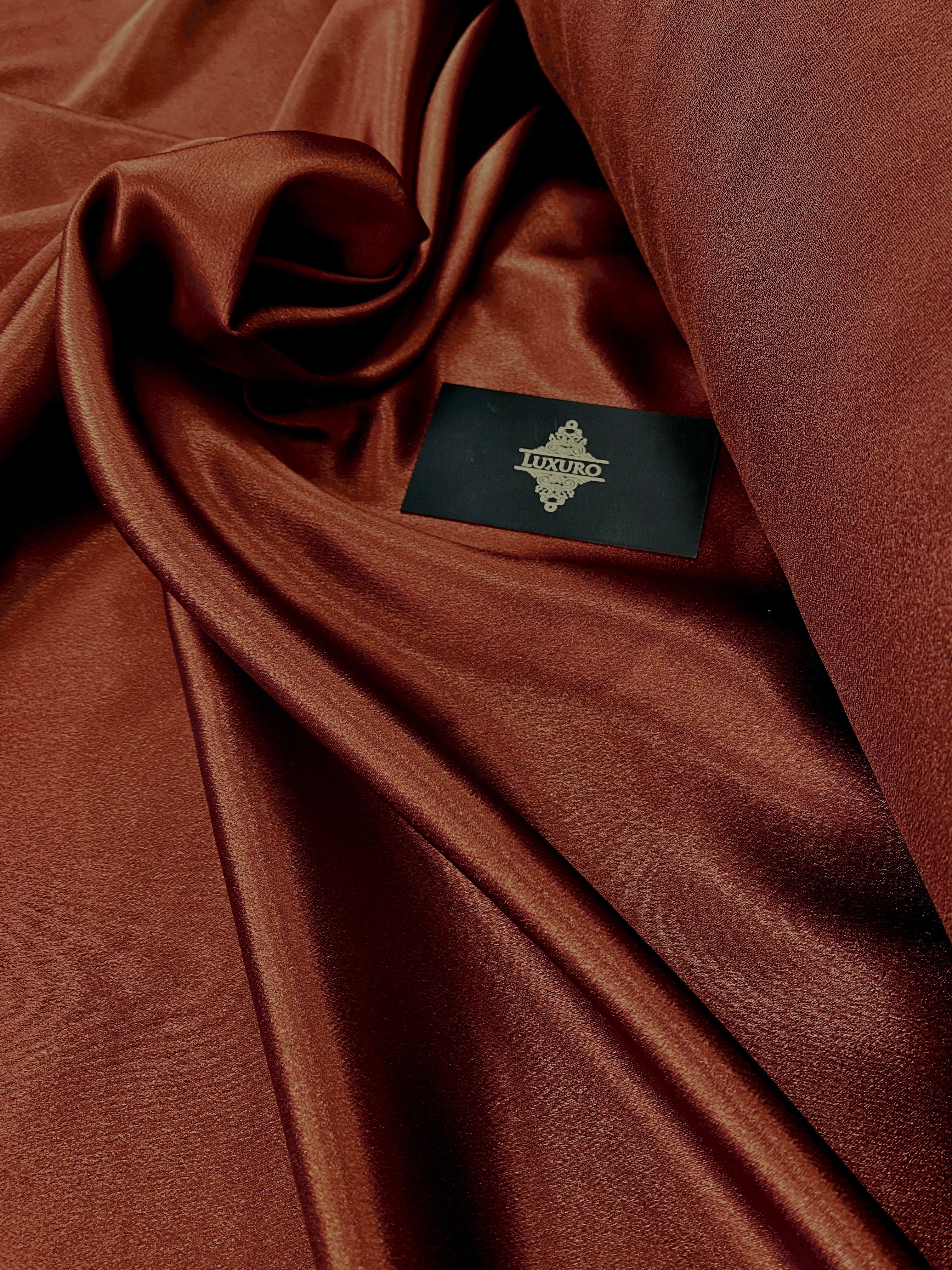 Tafta Elastica Metalizata Caramiziu Inchis