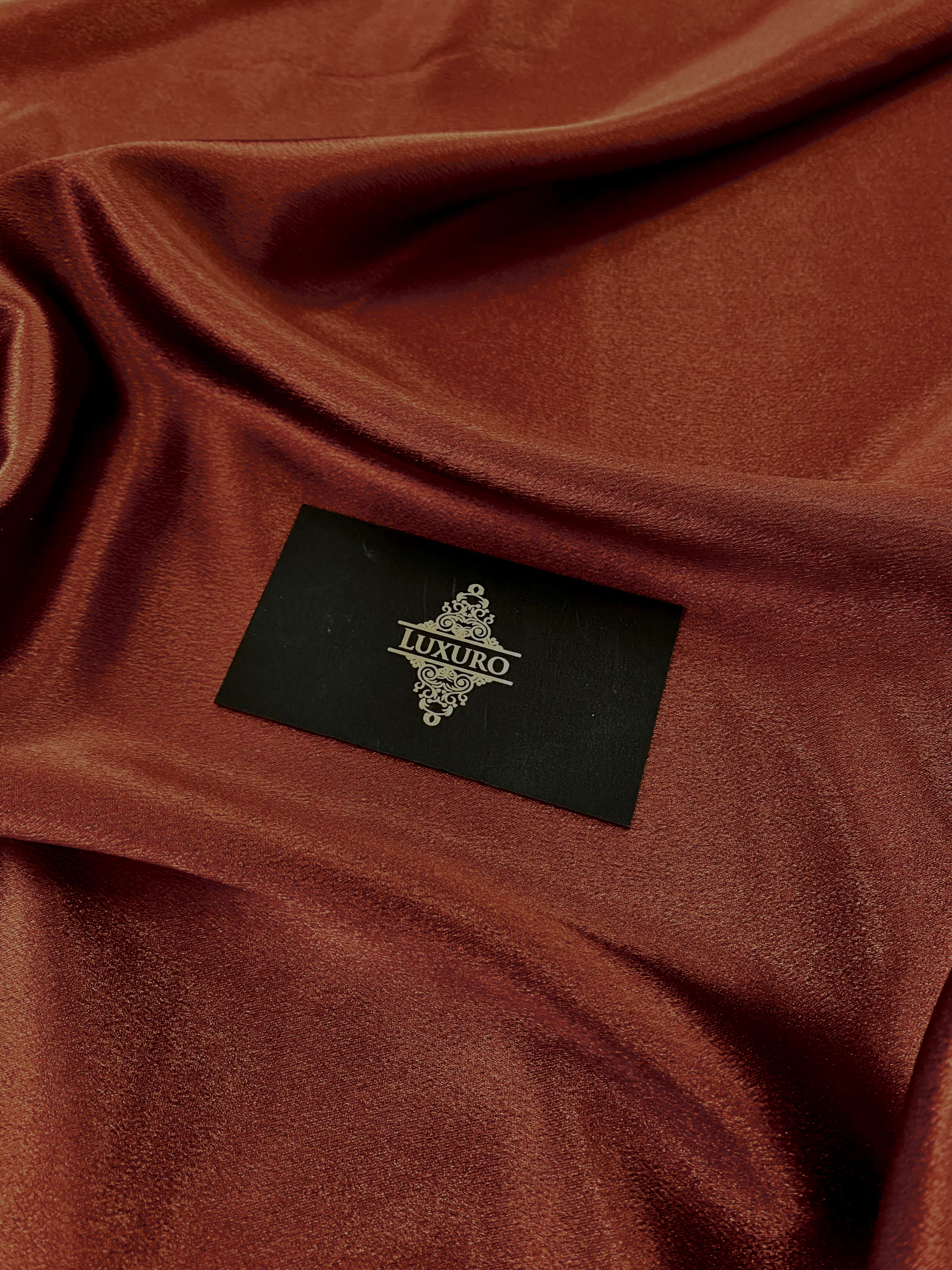 Tafta Elastica Metalizata Caramiziu Inchis