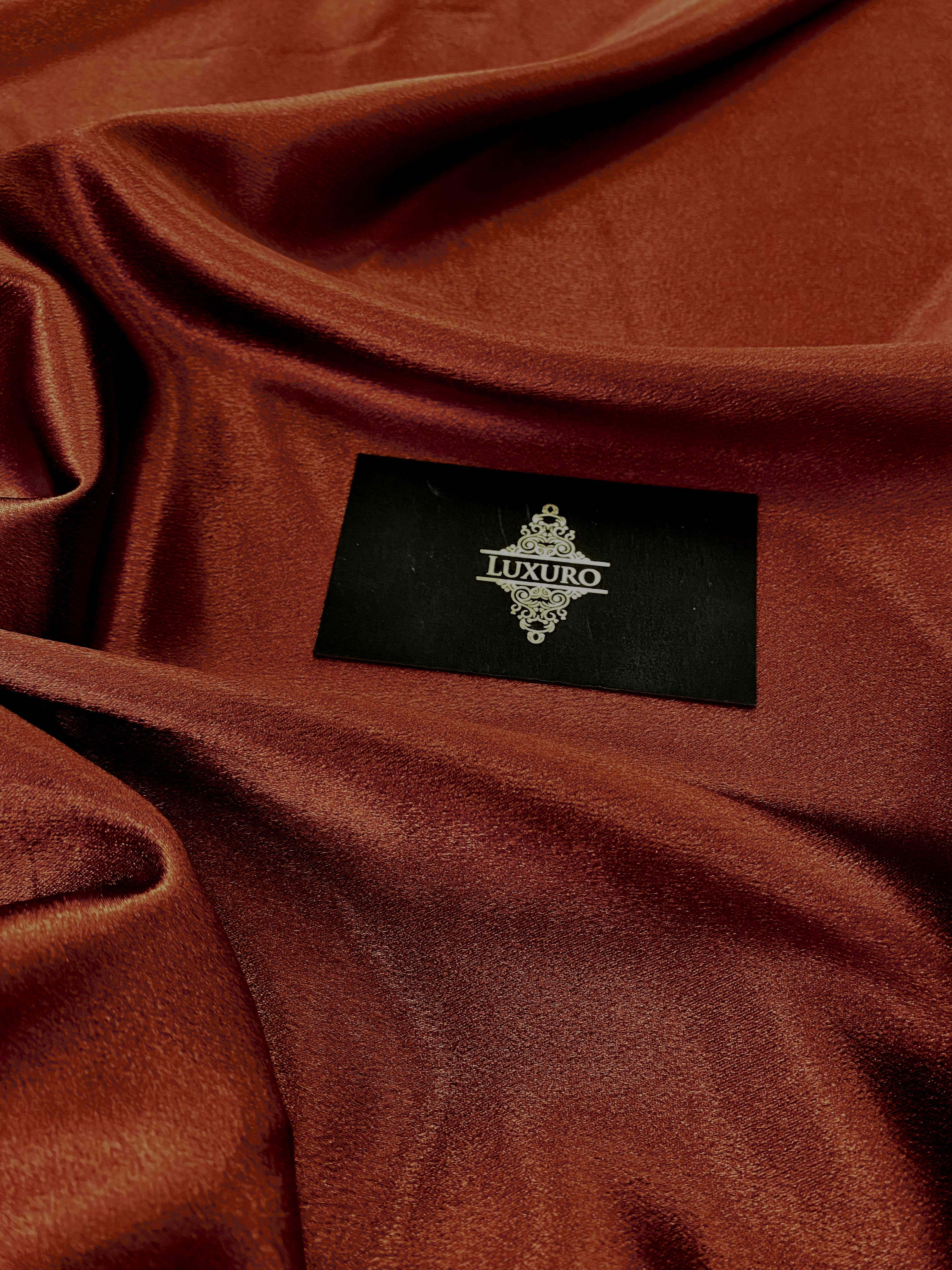 Tafta Elastica Metalizata Caramiziu Inchis