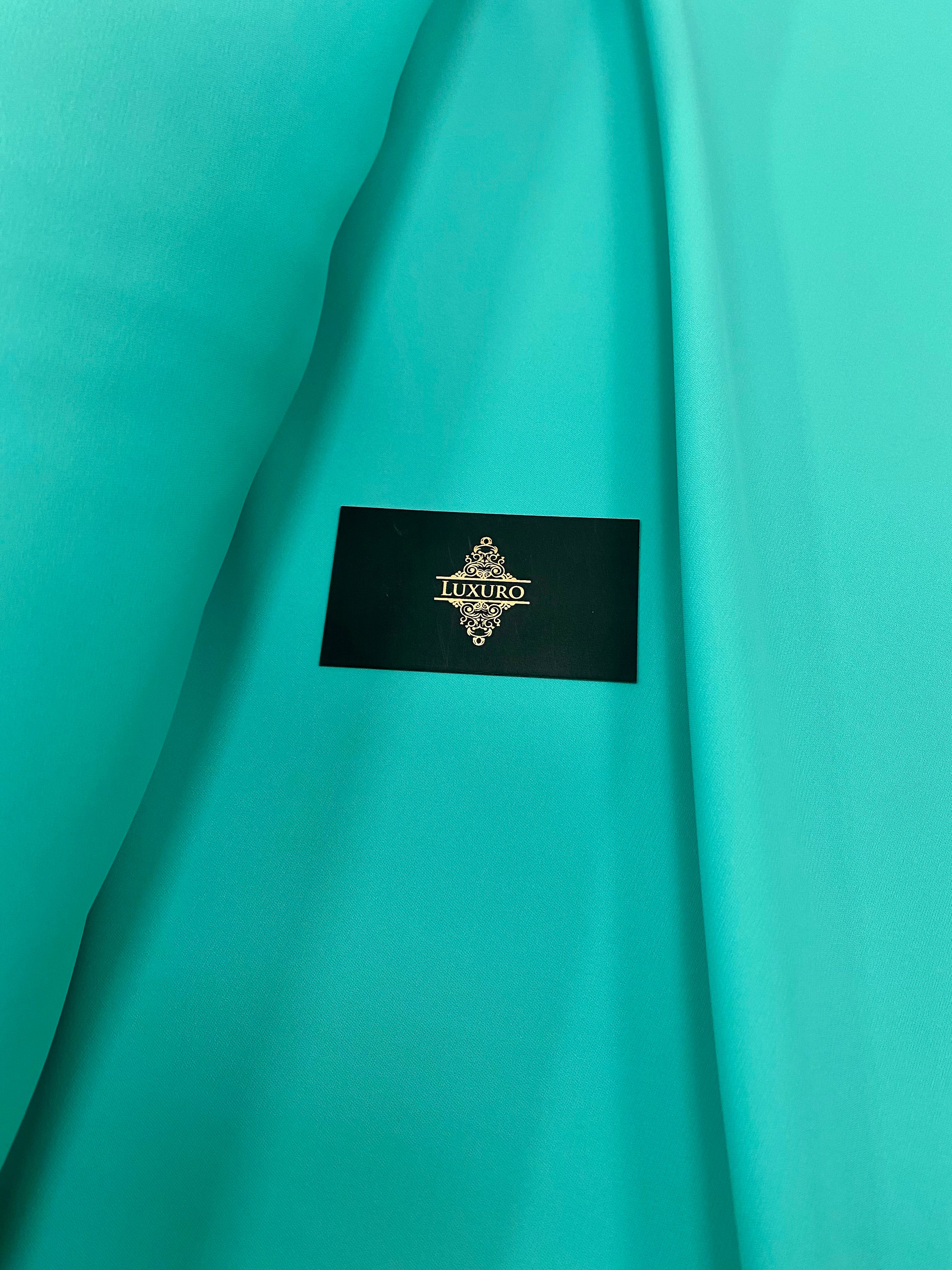 Triplu Voal Elastic Turcoaz