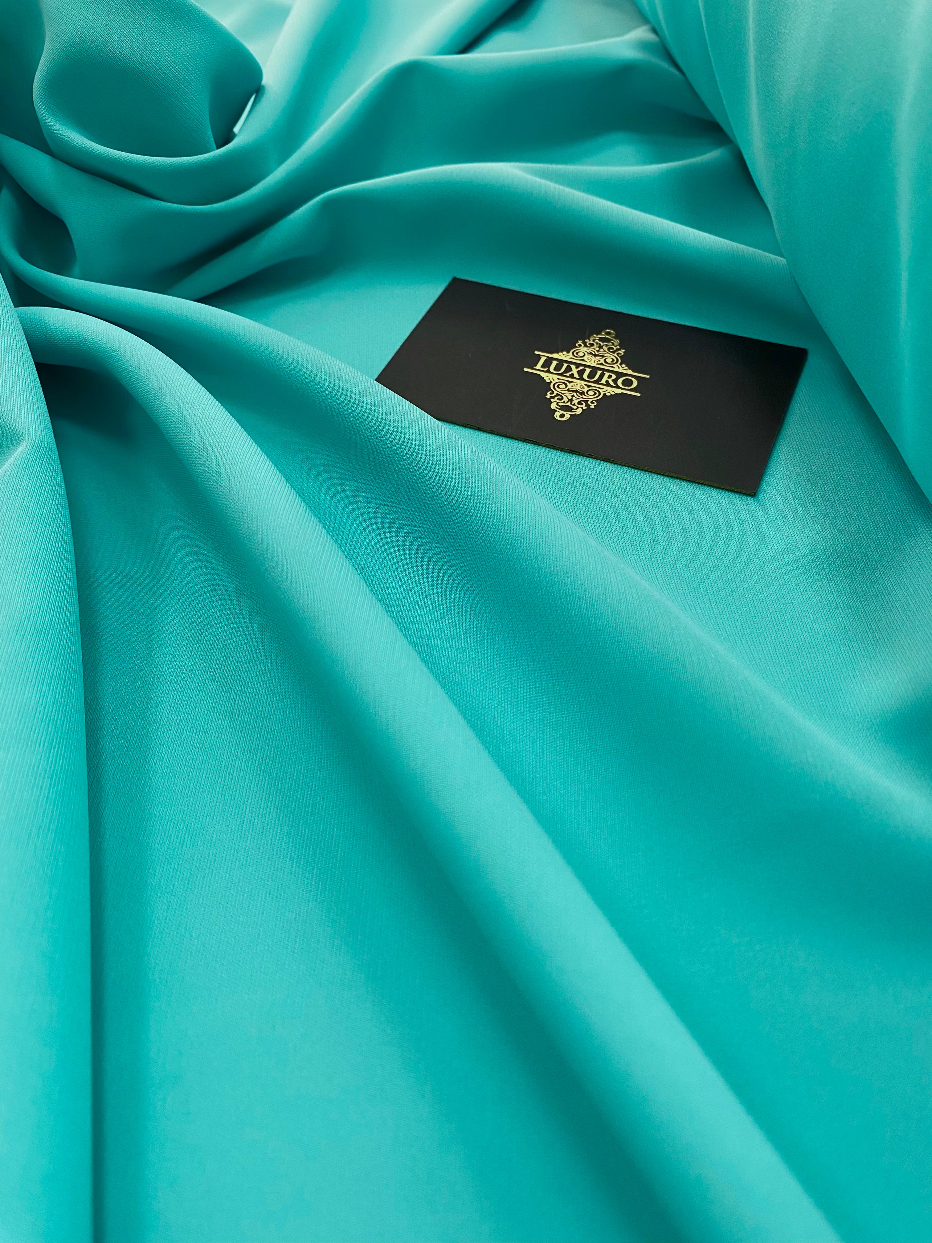 Triplu Voal Elastic Turcoaz