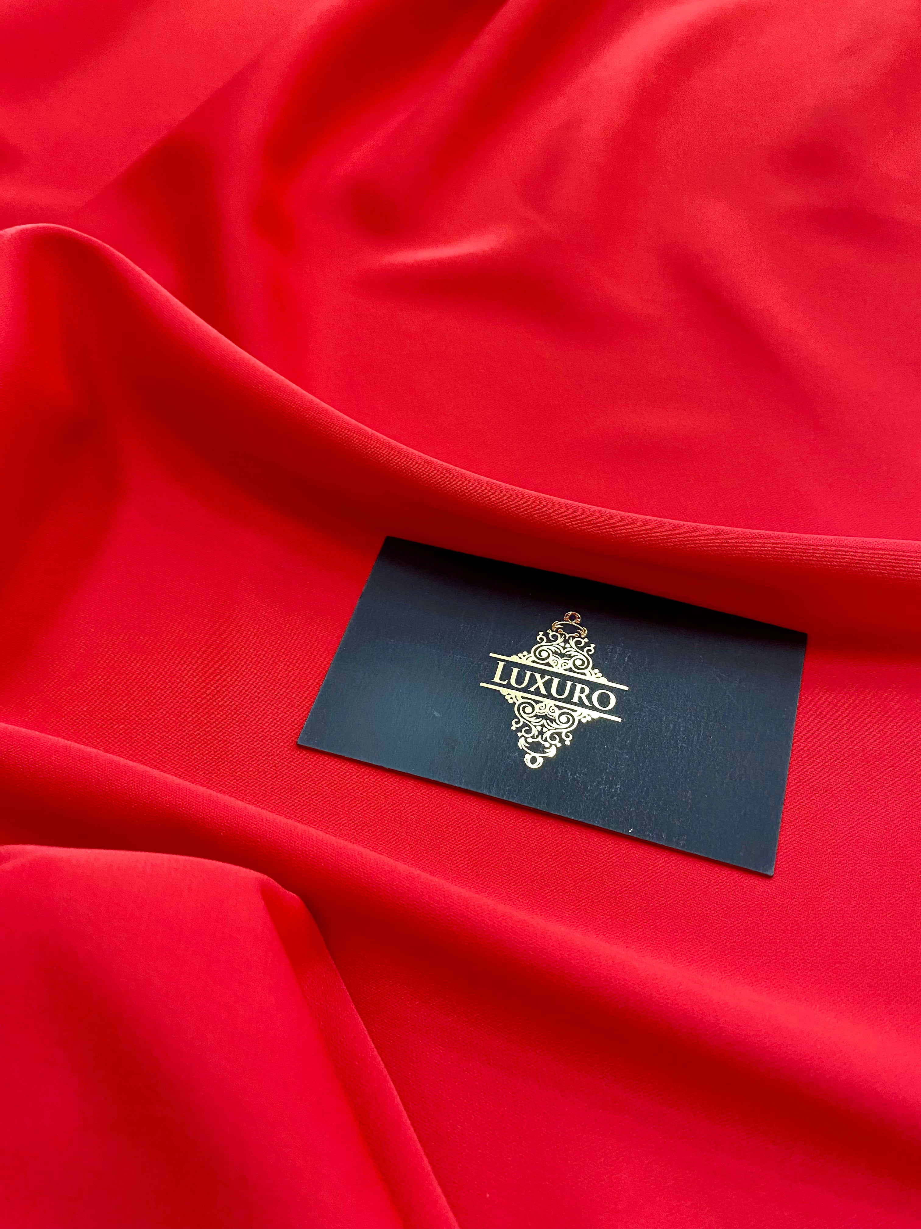 Triplu Voal Elastic Rosu Aprins