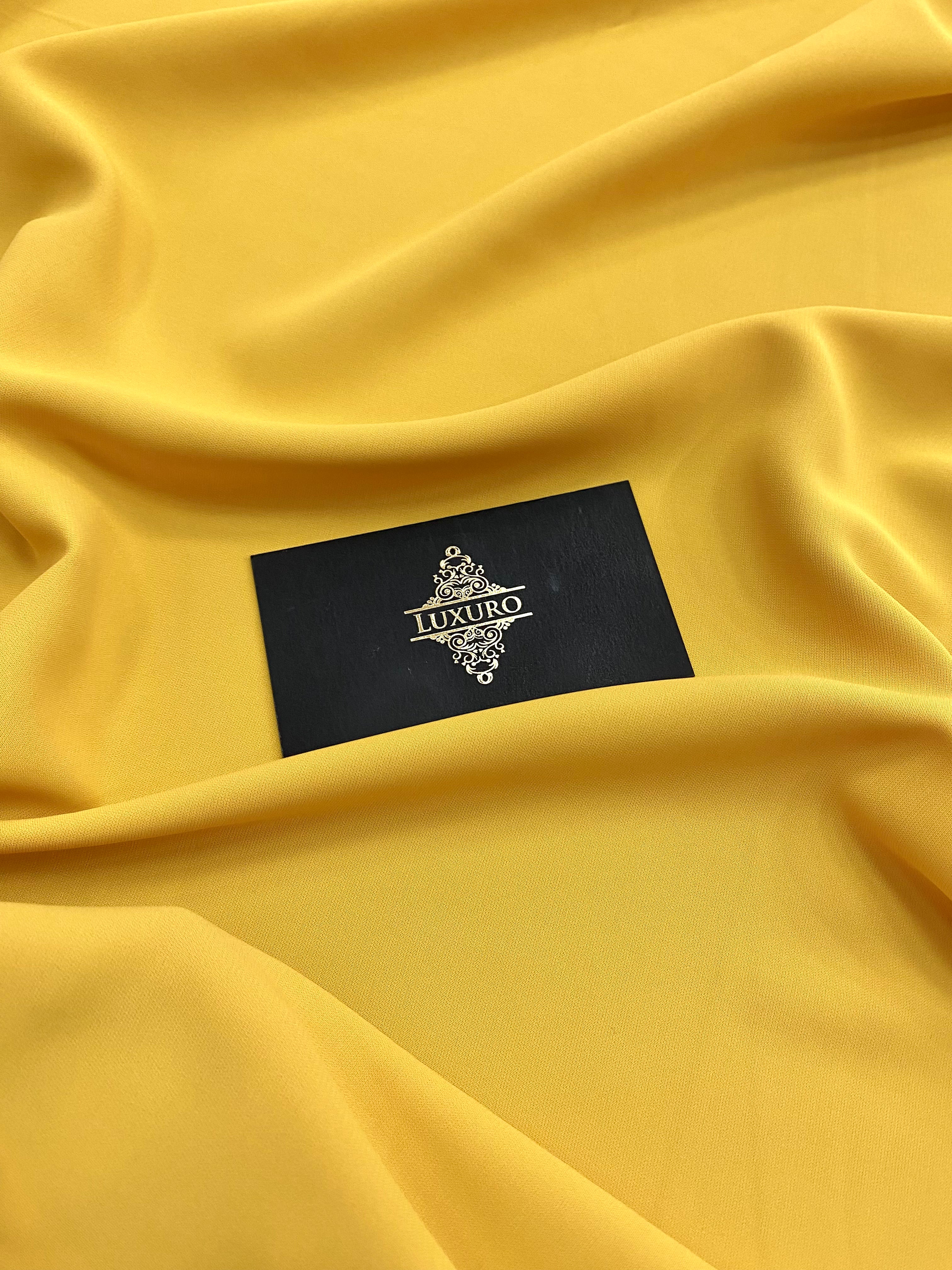 Triplu Voal Elastic Galben Inchis