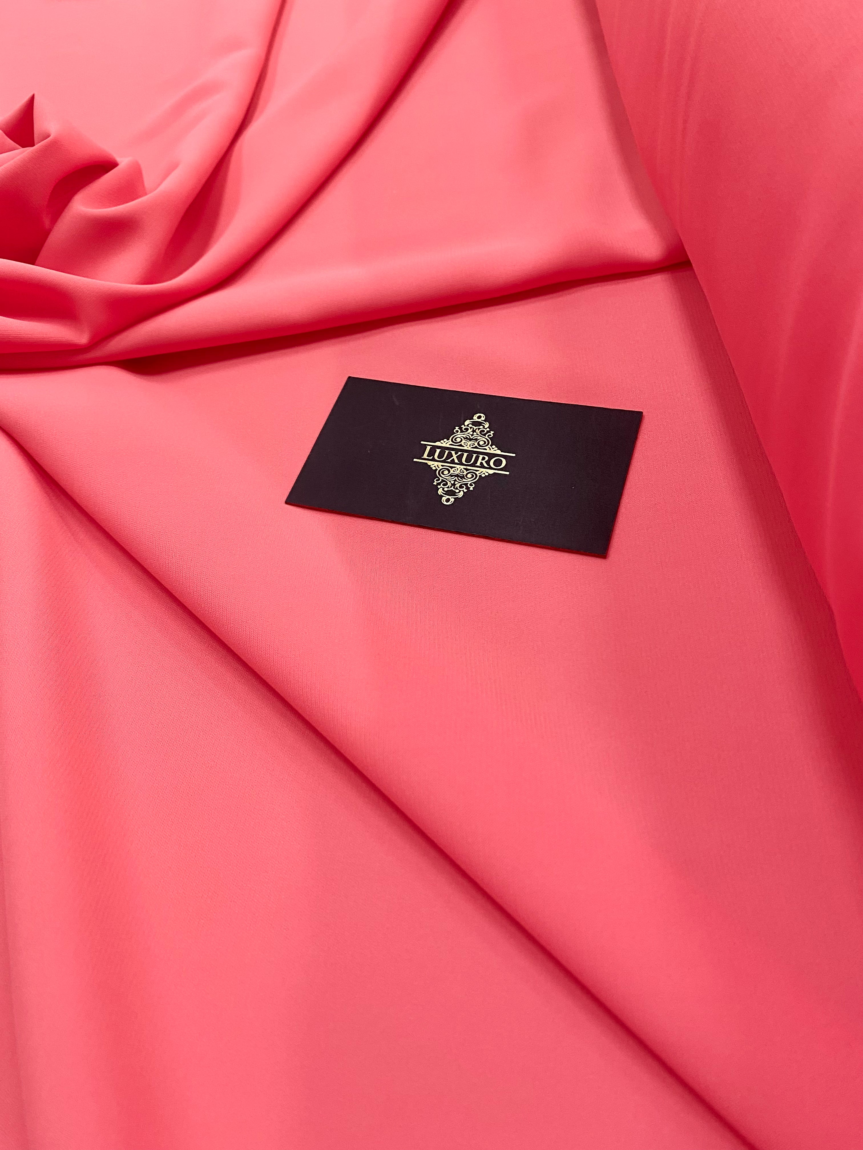 Triplu Voal Elastic Roz Coral