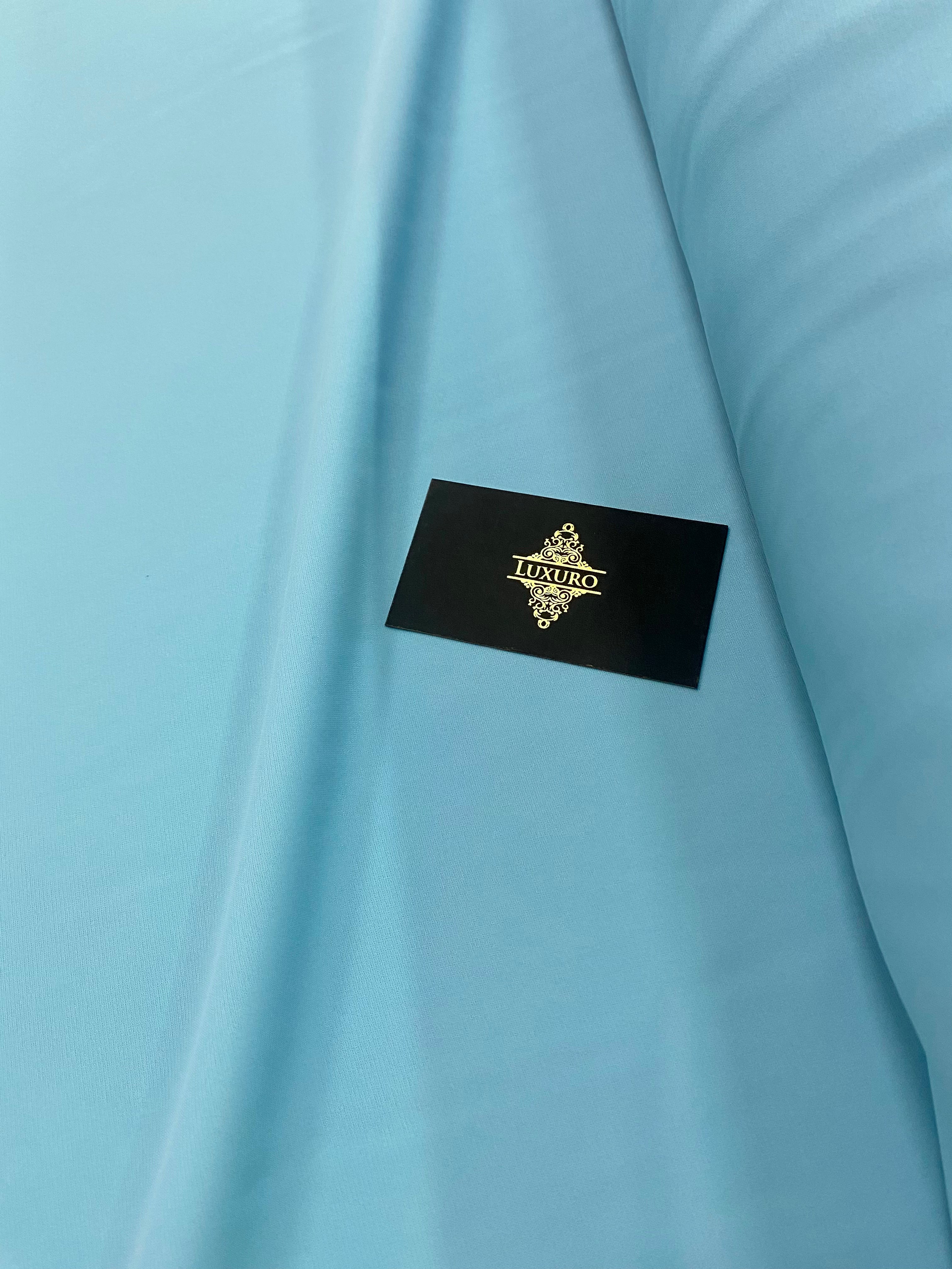Triplu Voal Elastic Baby Blue