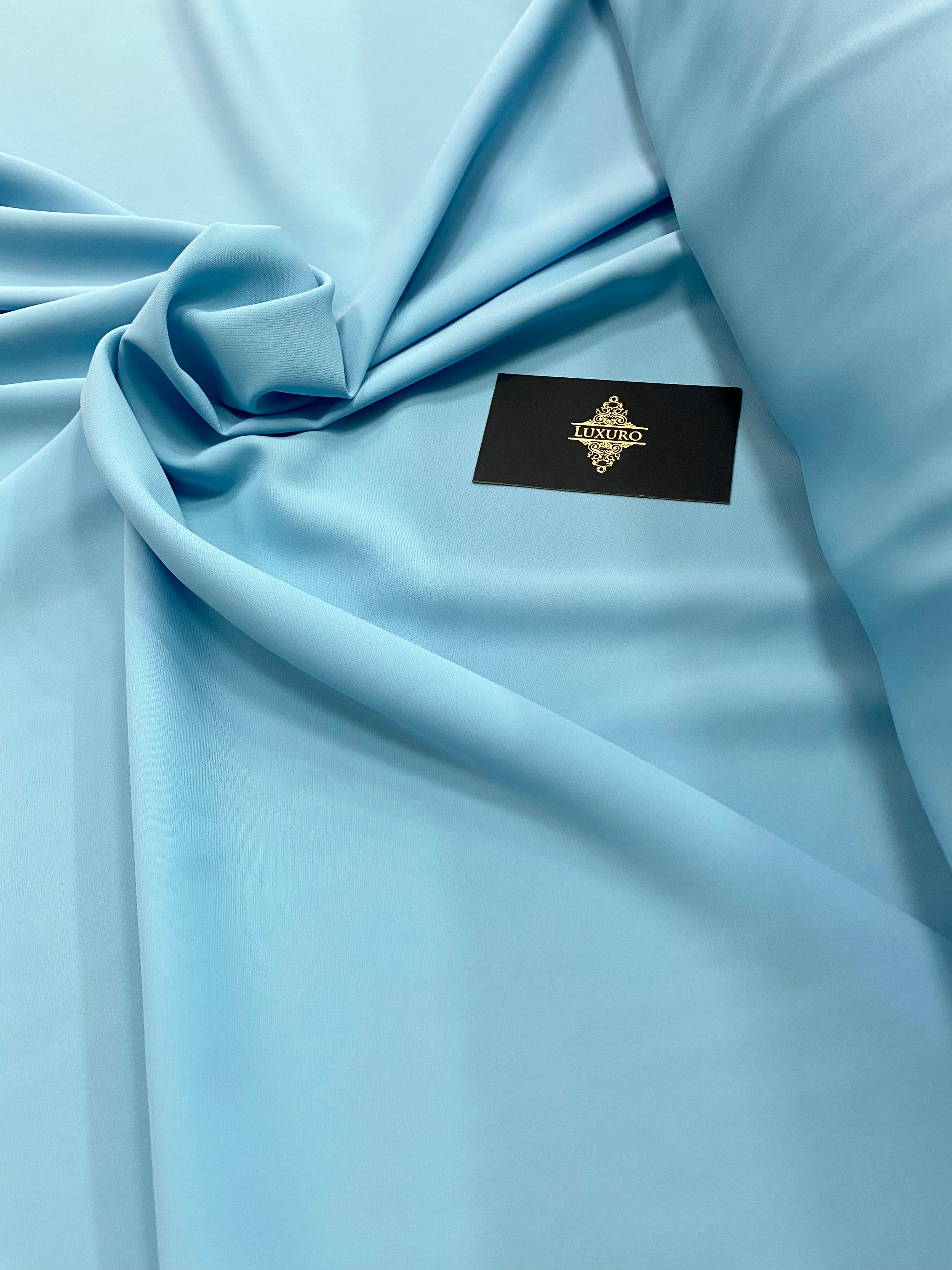 Triplu Voal Elastic Baby Blue