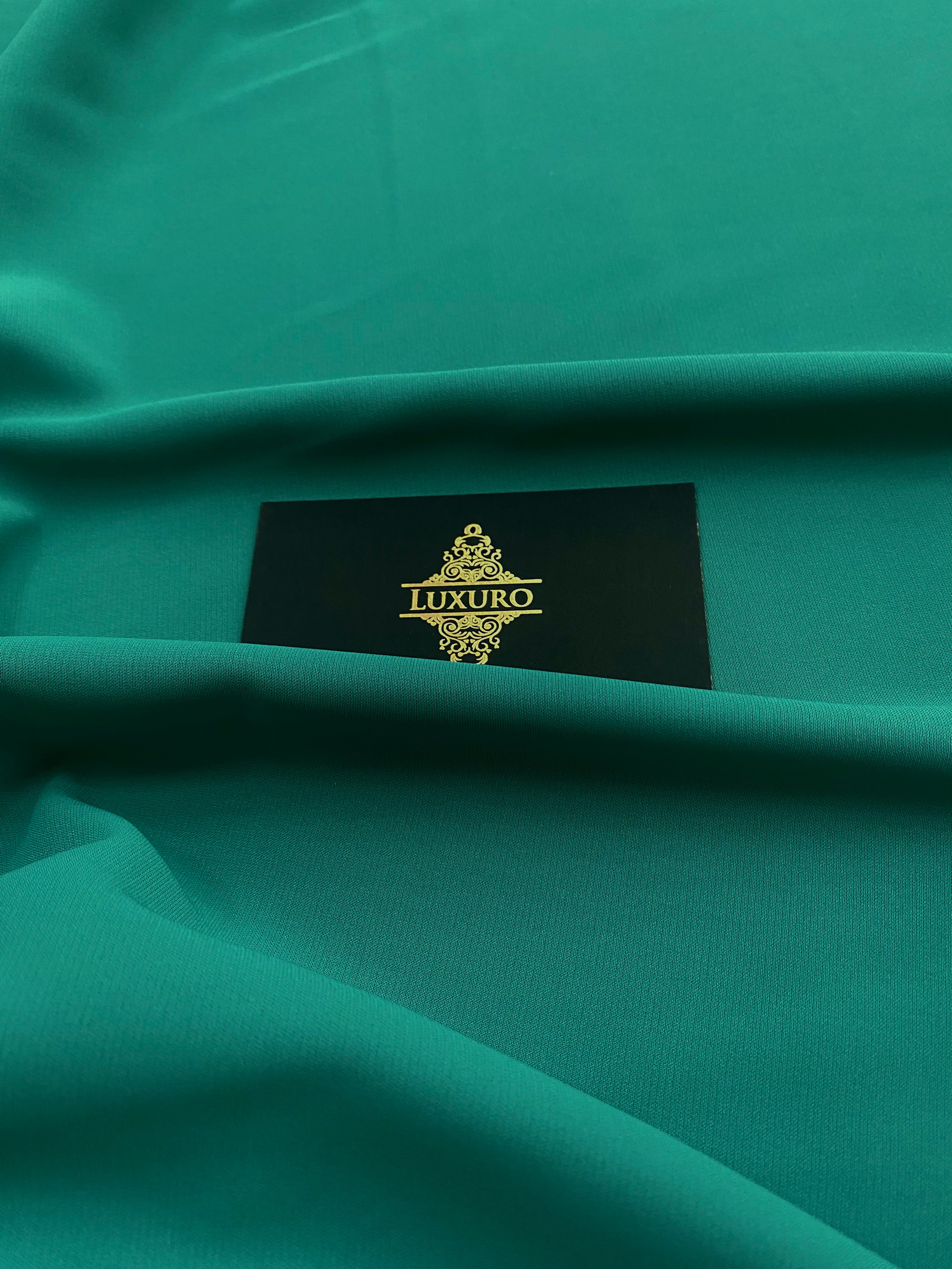 Triplu Voal Elastic Verde Marin