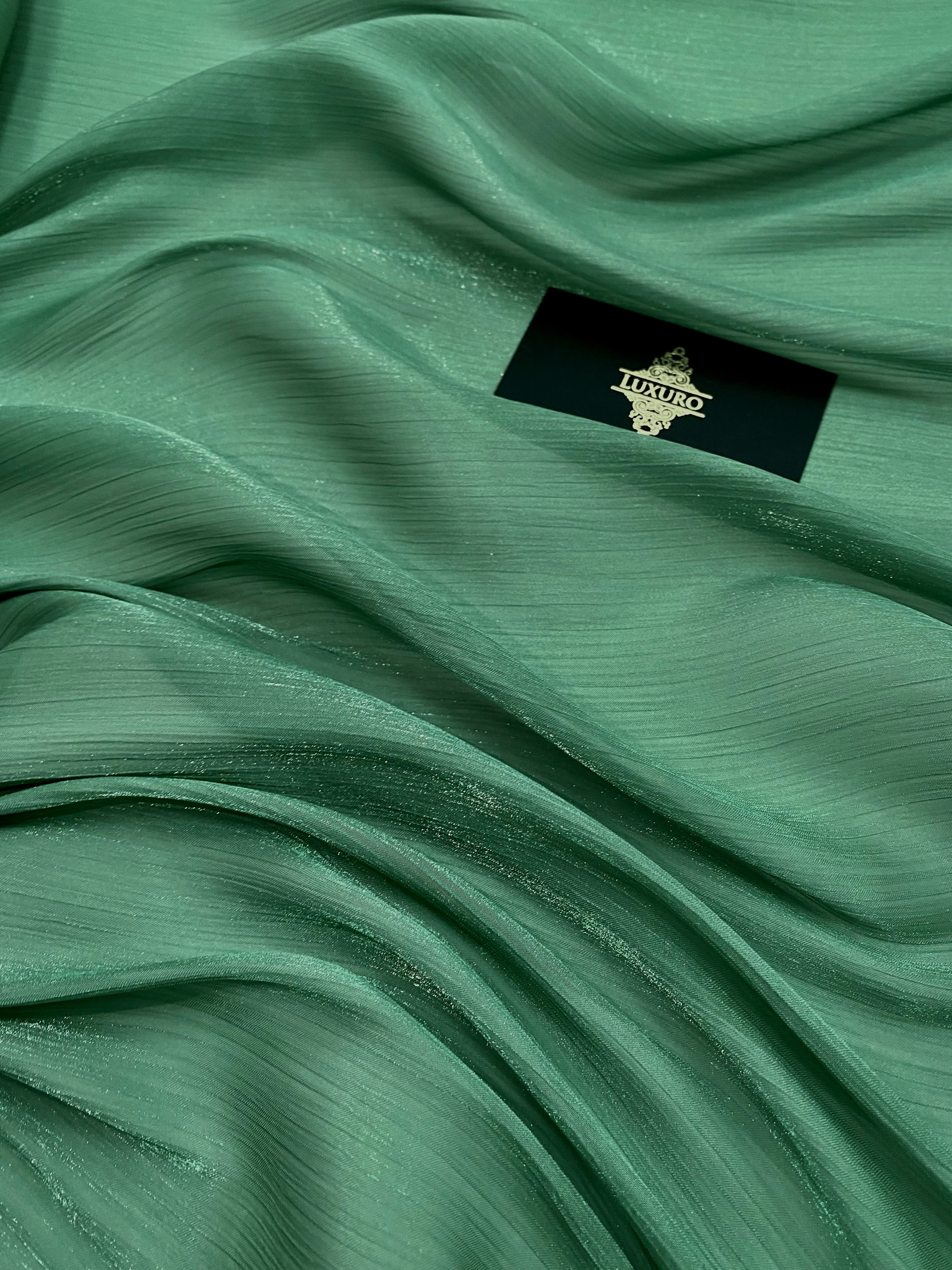 Voal Peliculizat Creponat Verde Pin