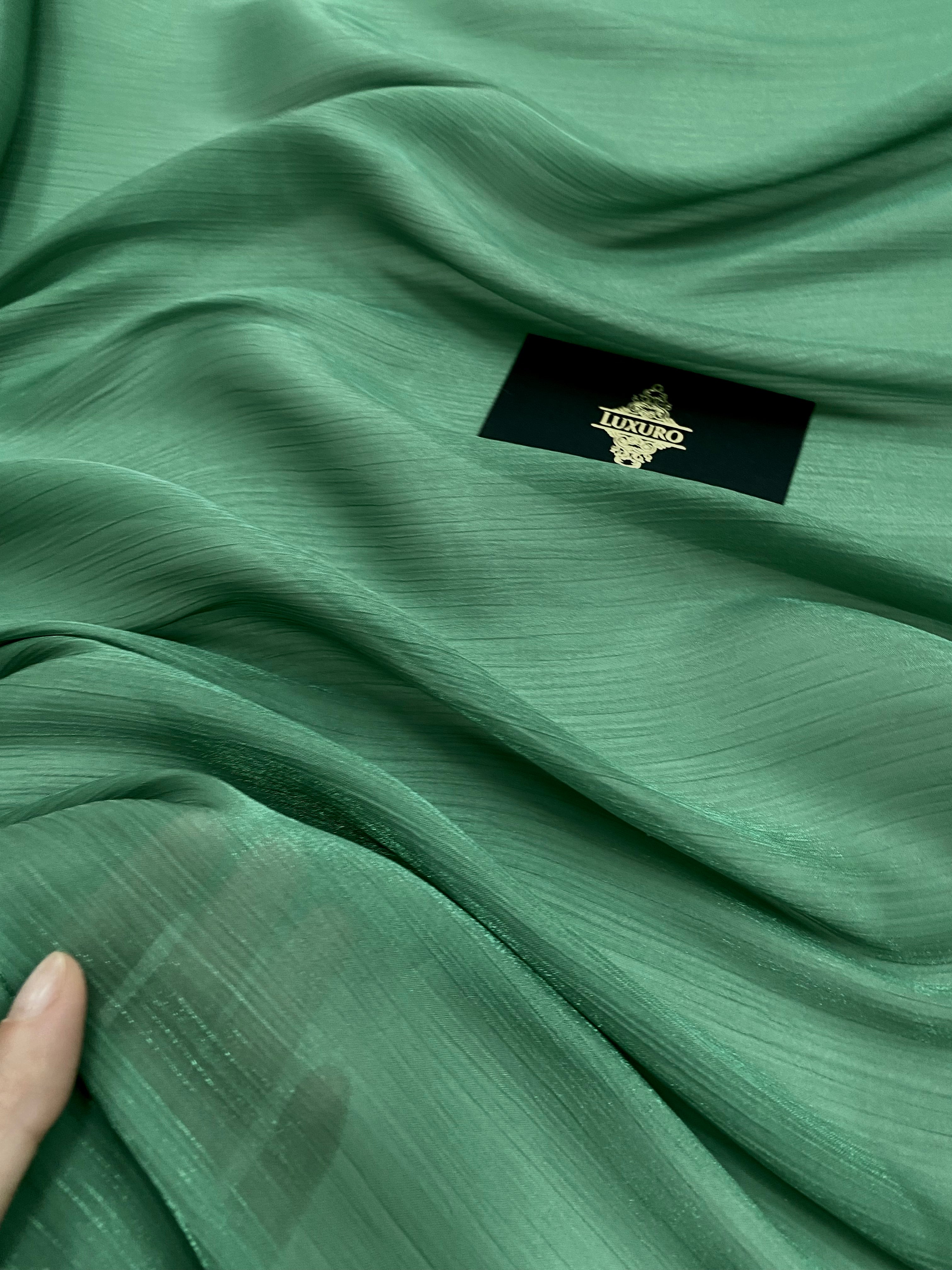 Voal Peliculizat Creponat Verde Pin