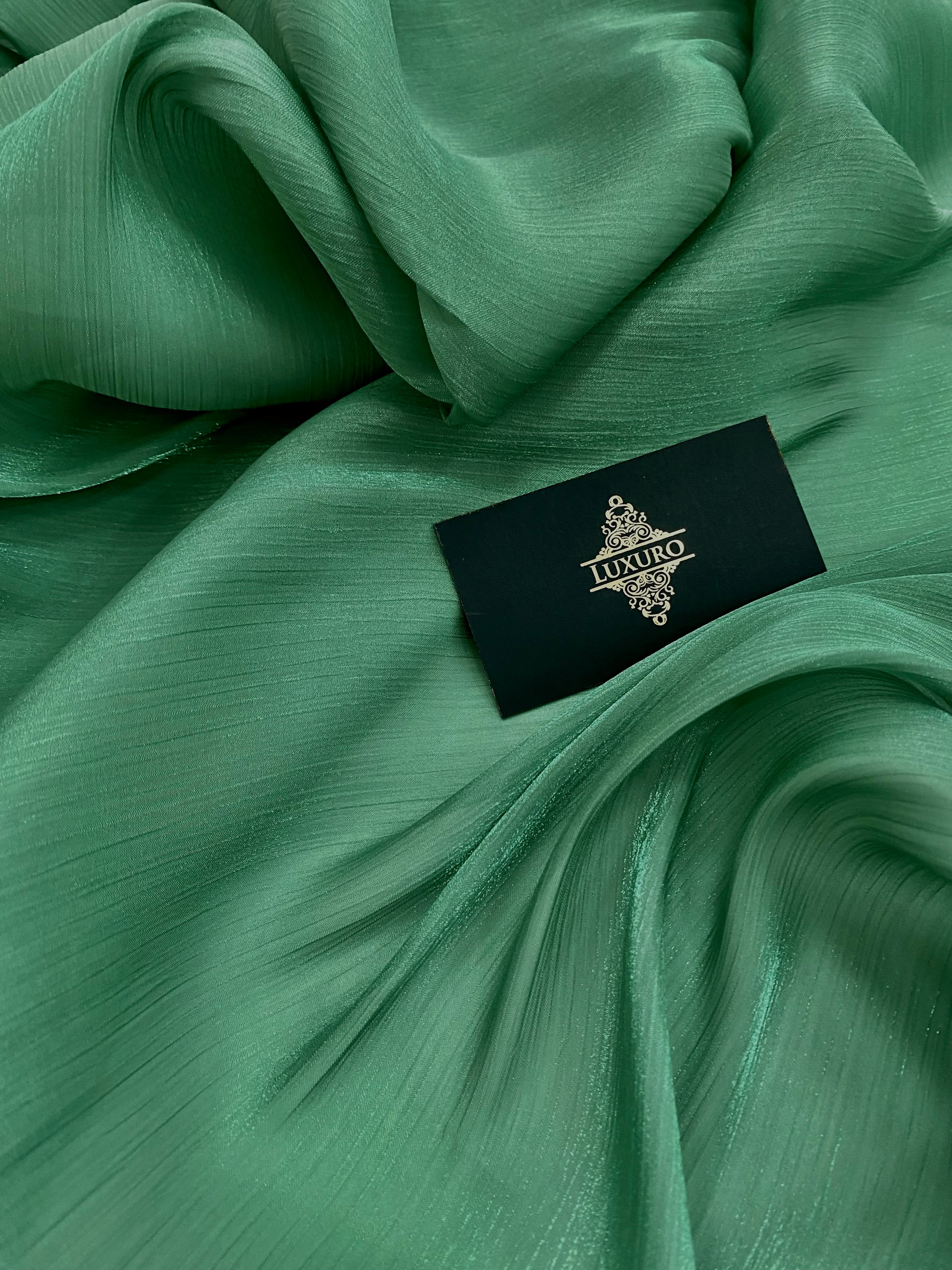 Voal Peliculizat Creponat Verde Pin