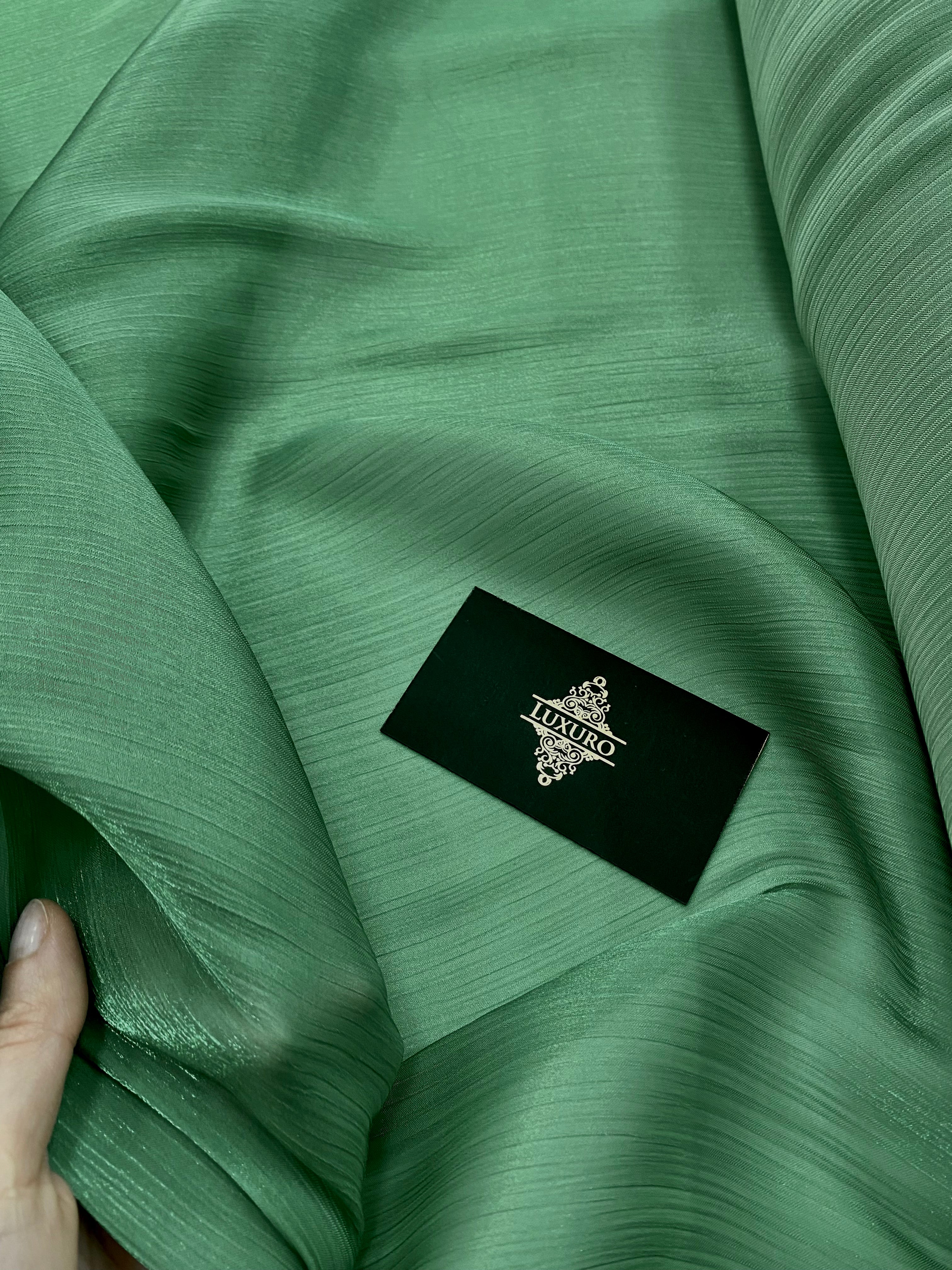 Voal Peliculizat Creponat Verde Pin