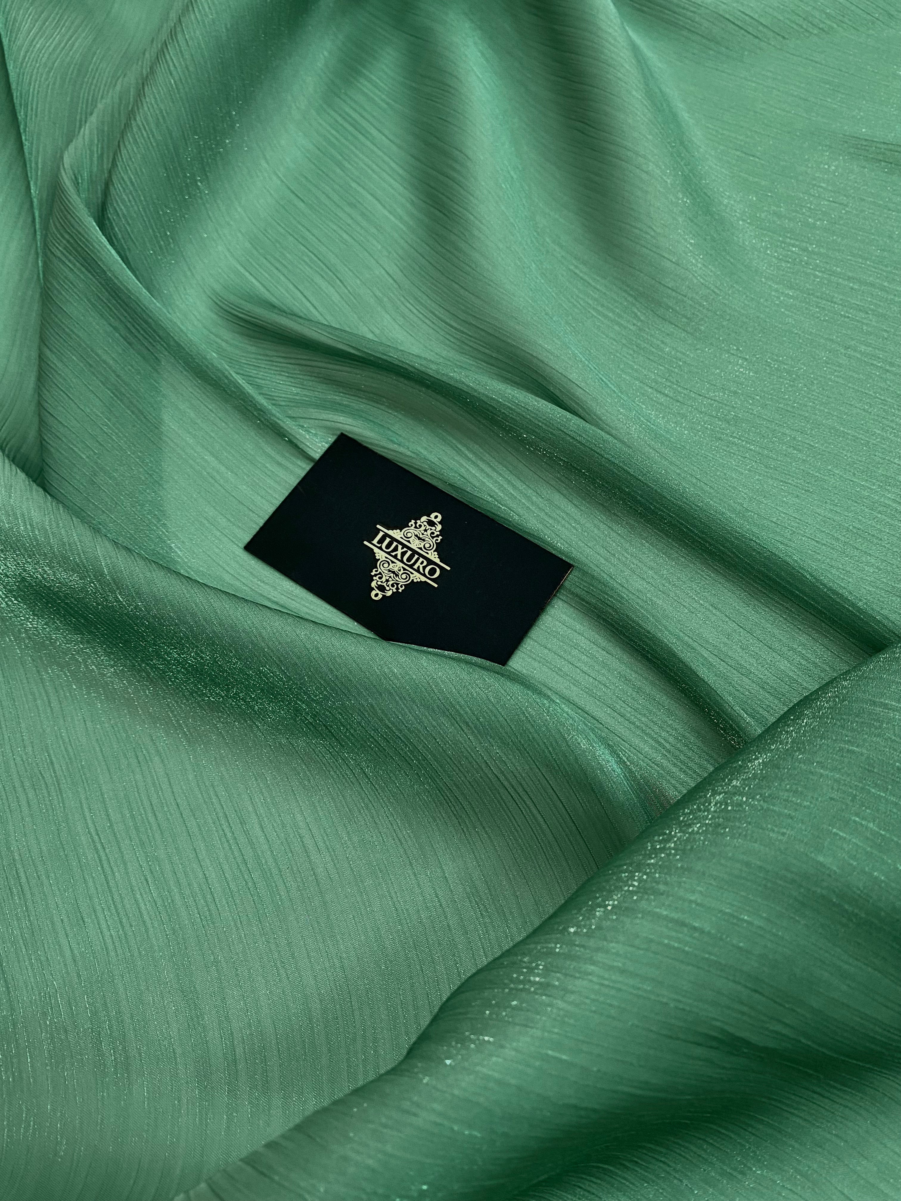 Voal Peliculizat Creponat Verde Pin