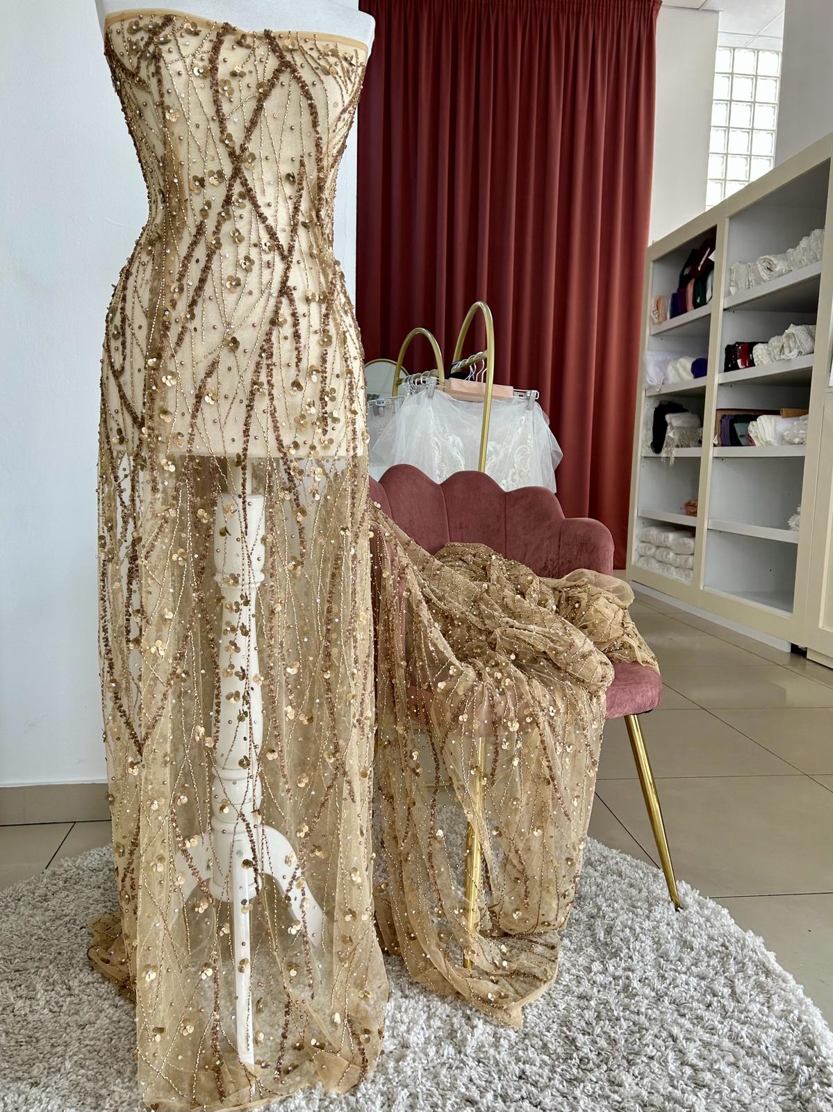 Dantela Auriu Antic Haute Couture