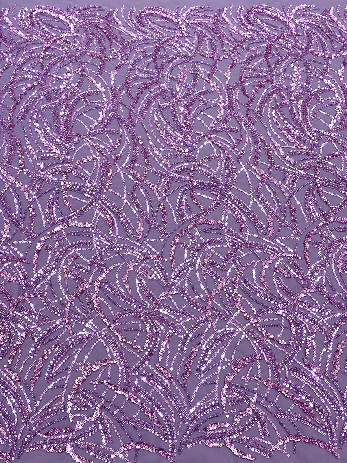 Dantela Couture Pudra cu Model Geometric, Margele si Paiete