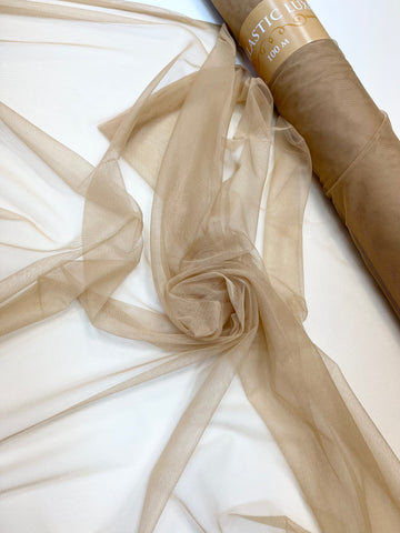 Tulle Elastic Nude Deschis - 1.5 m Latime