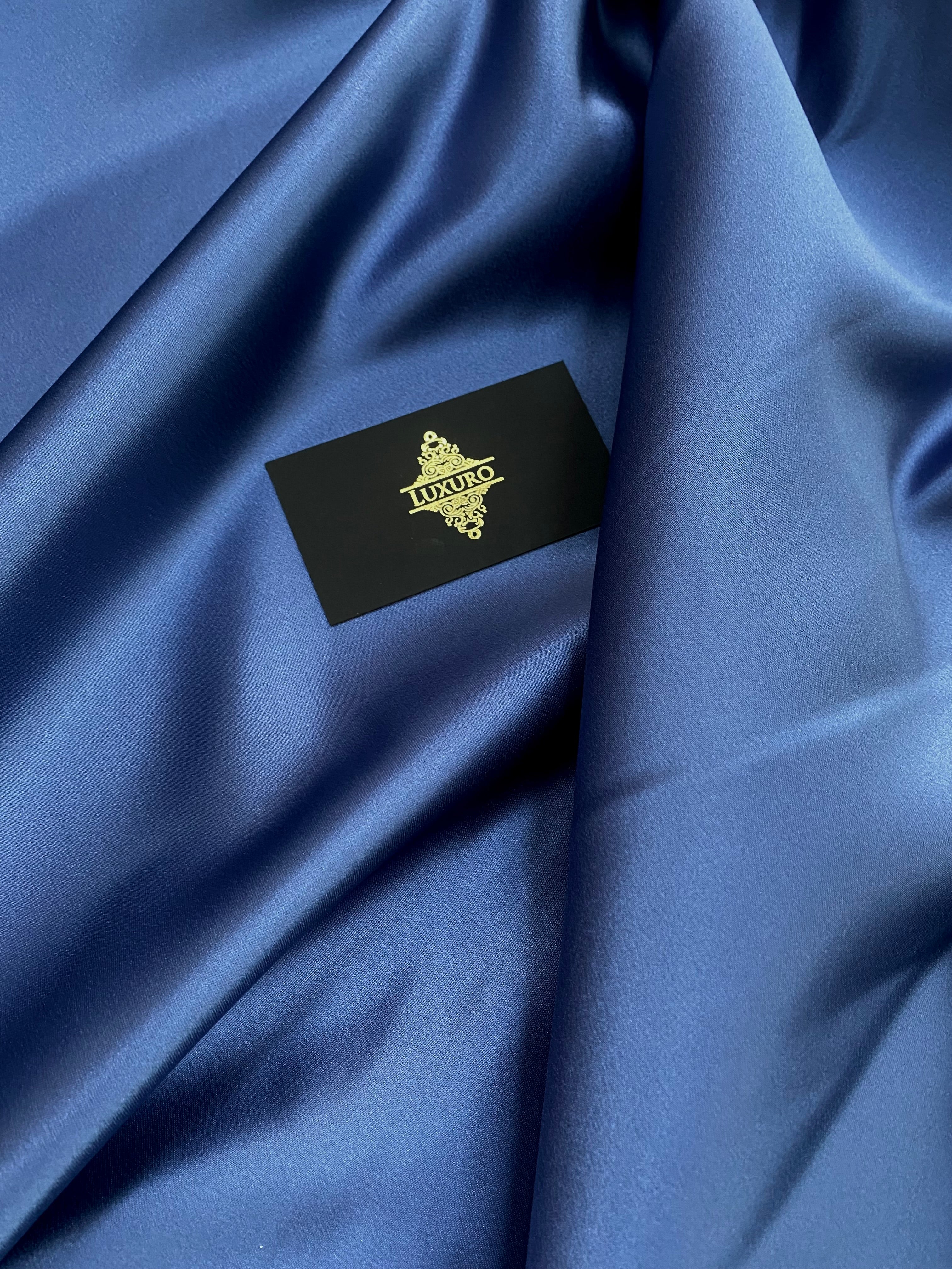 Tafta Fixa Premium Sidefata Albastru Marin