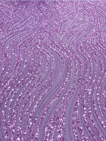 Dantela Couture Pudra cu Model Liniar, cu Margele si Paiete