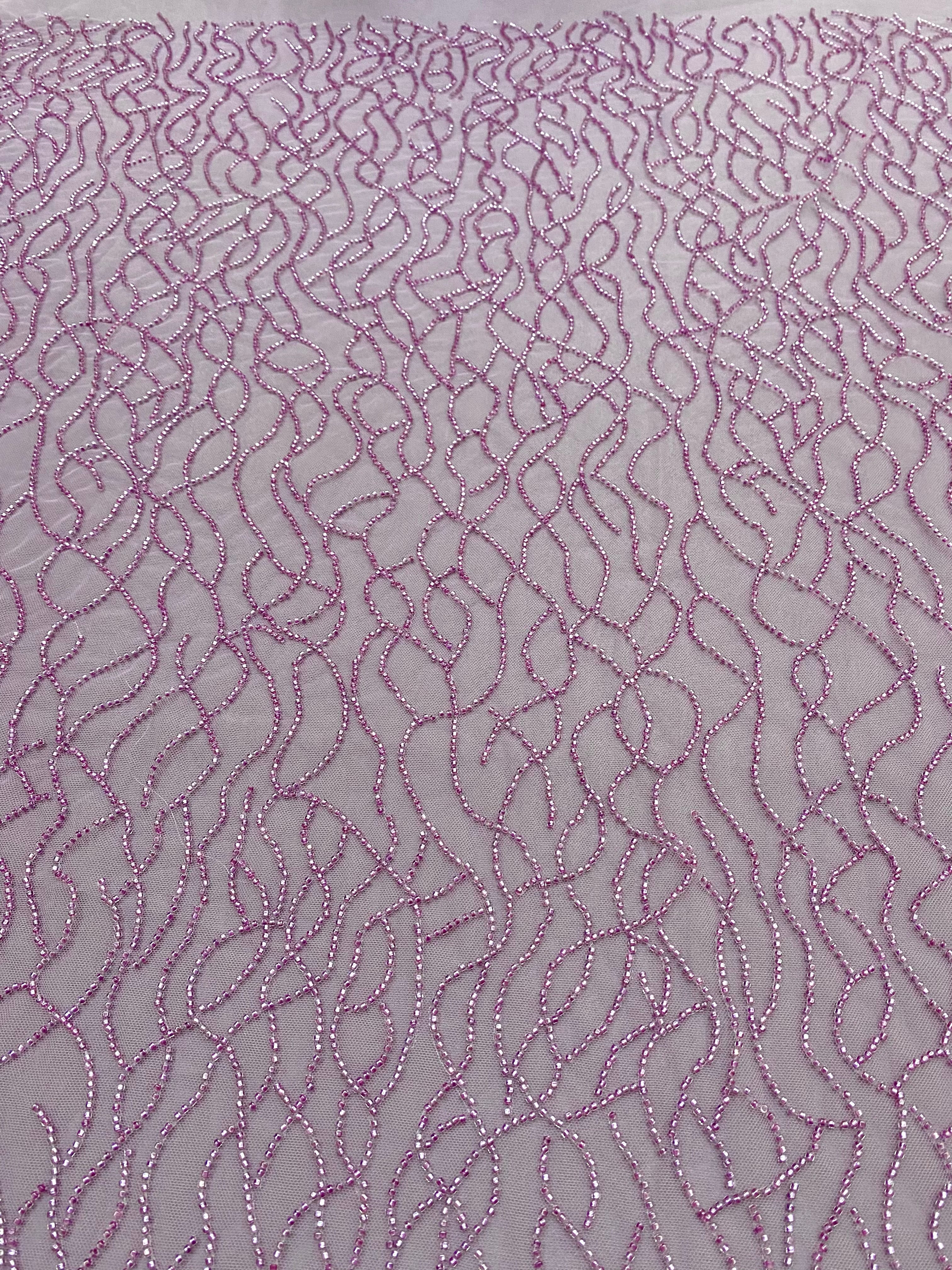 Dantela Couture Pudra cu Siraguri din Margele